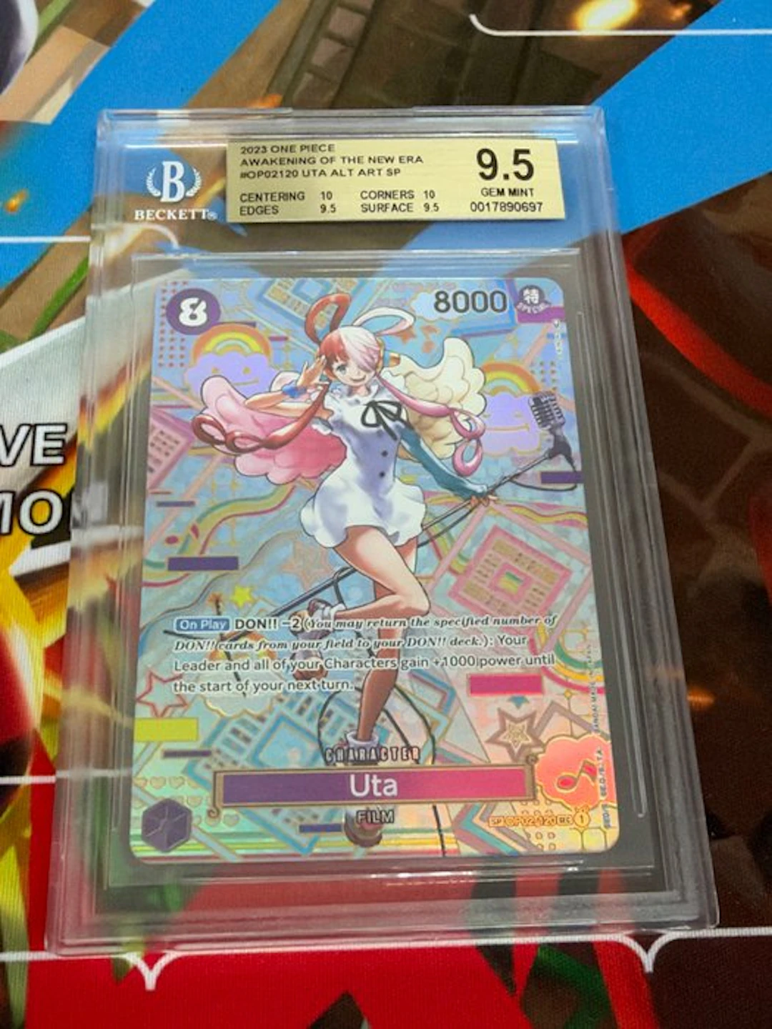 One Piece - 1 Graded card - One Piece - Uta 0017890697 Alternate art