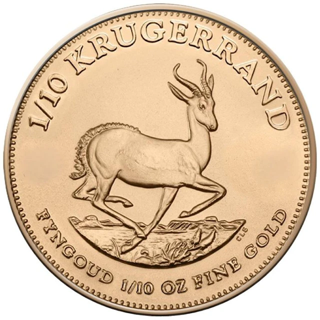 1/10 oz - Gold .916 - Krügerrand Goldmünze Random Years - Without certificate