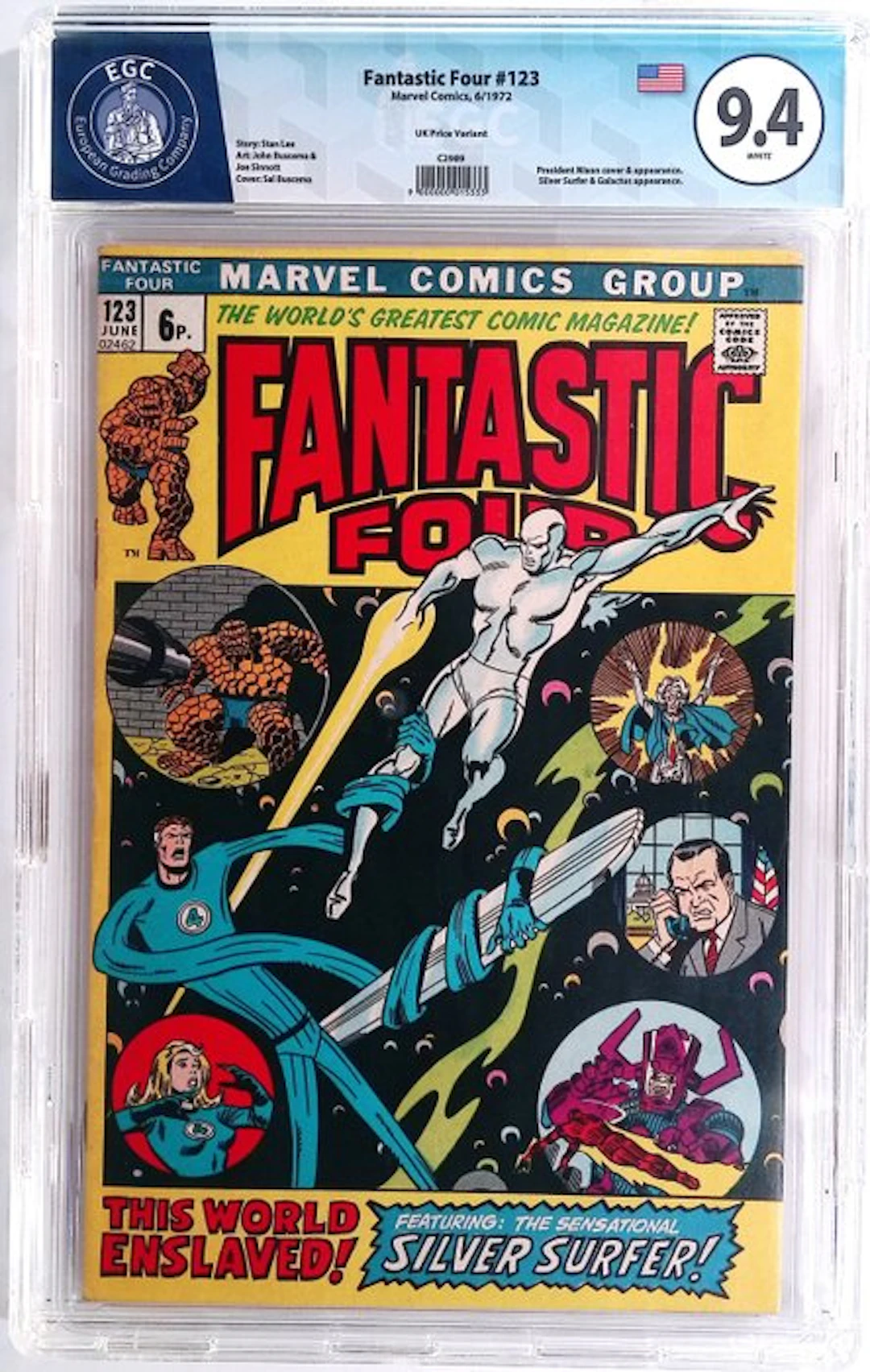 Fantastic Four #123 - EGC 9.8 - 1 Graded comic - First edition - 1972