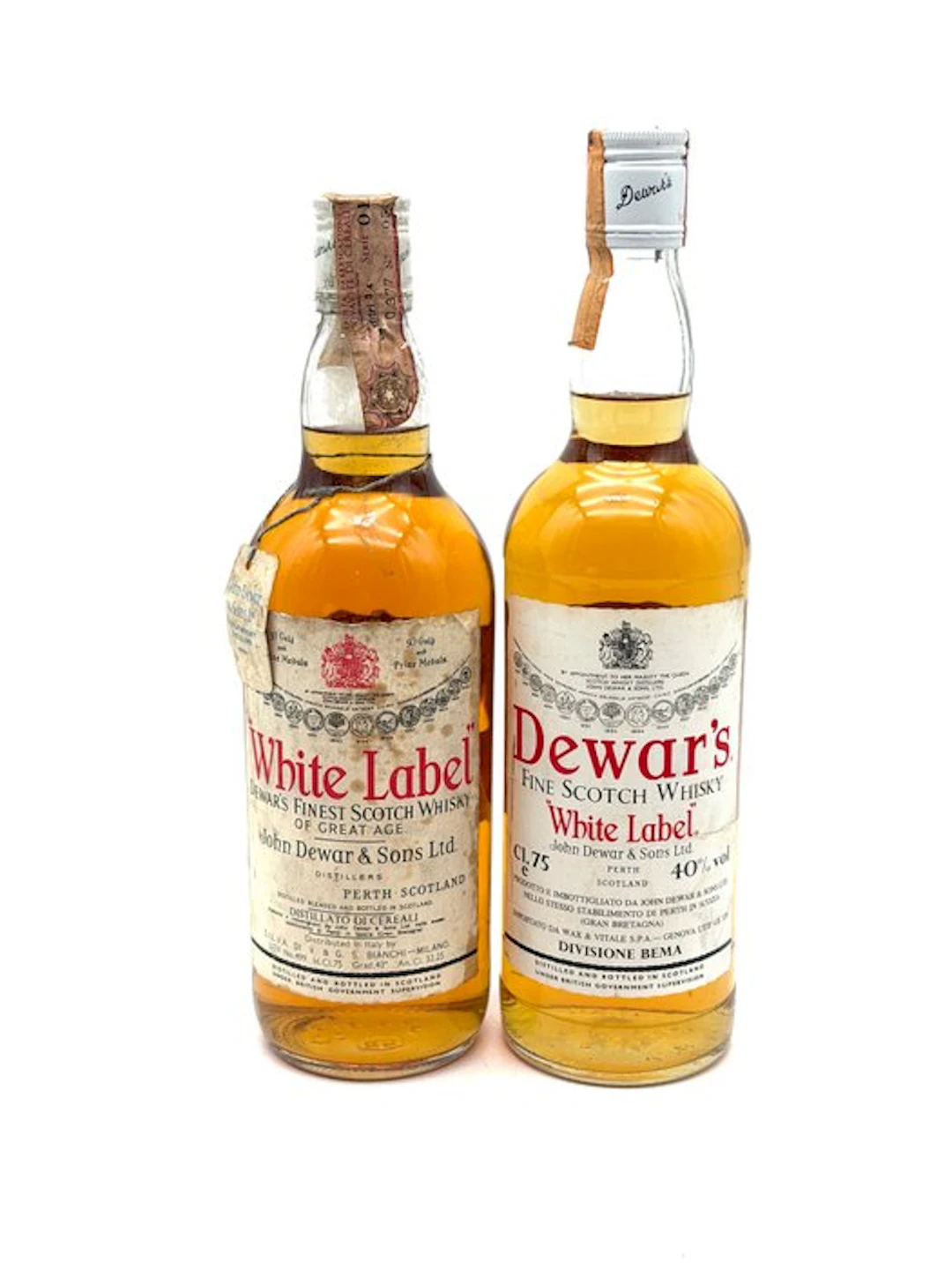 Dewar's White Label - b. 1970s, 1980s - 75cl - 2 bottles