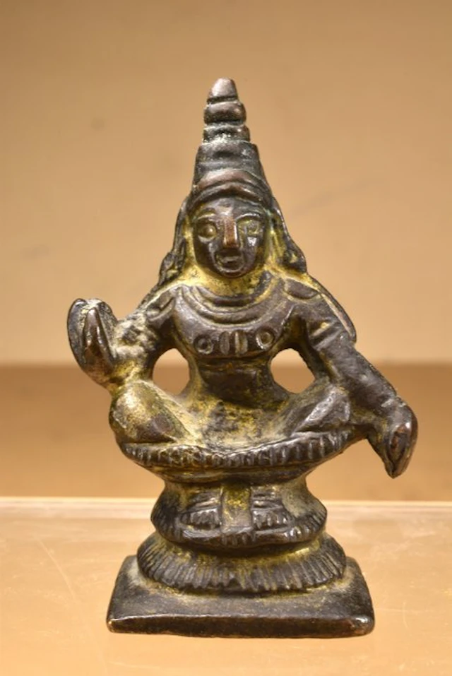Ancient Miniature Statue of Hindu Deity - Bronze - India...