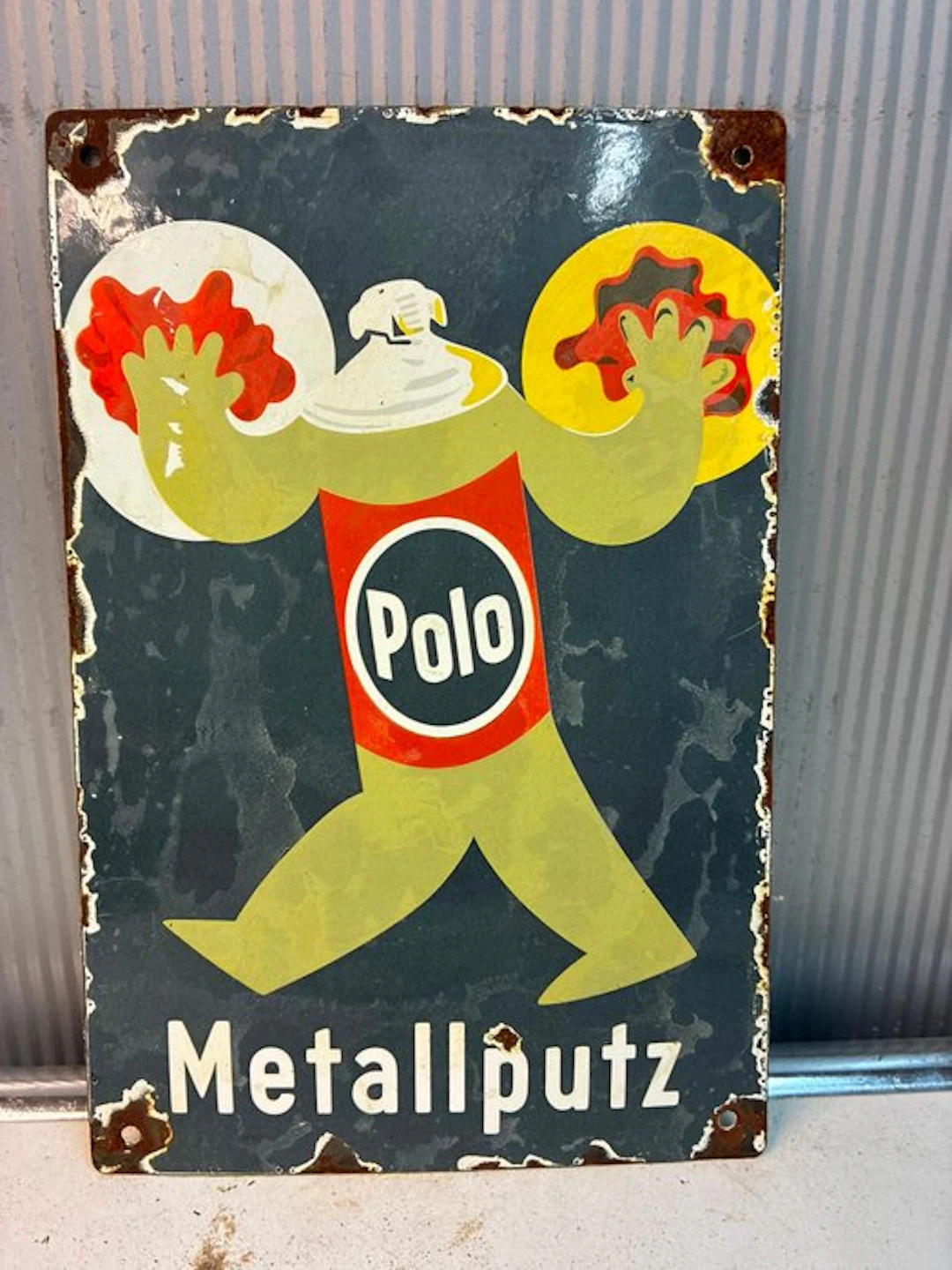 Polo Metallputz – Emaille Reclamebord - Enamel sign - Enamel
