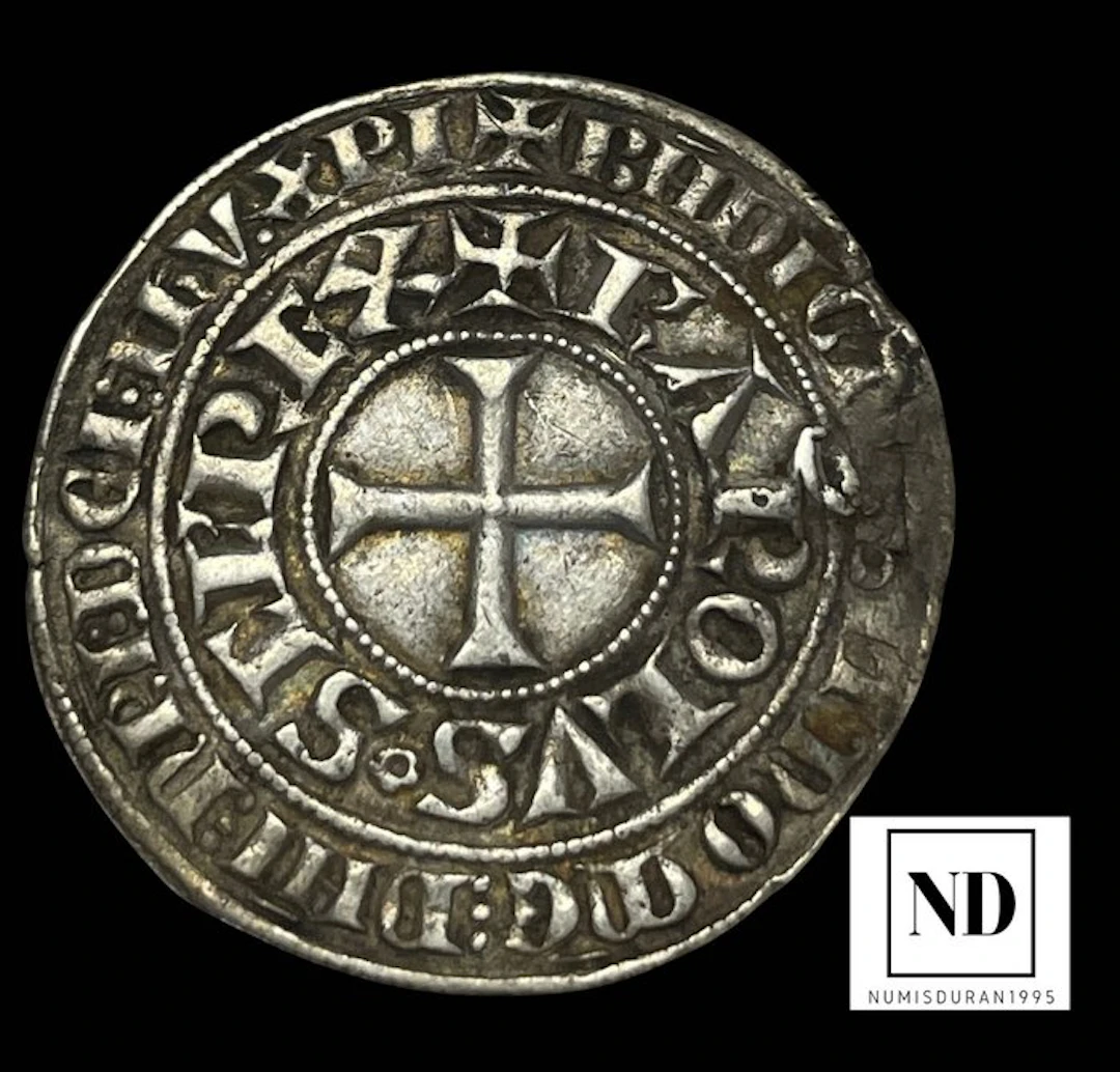 France. Carlos d'Anjou. Gros 1267 - Aviñón