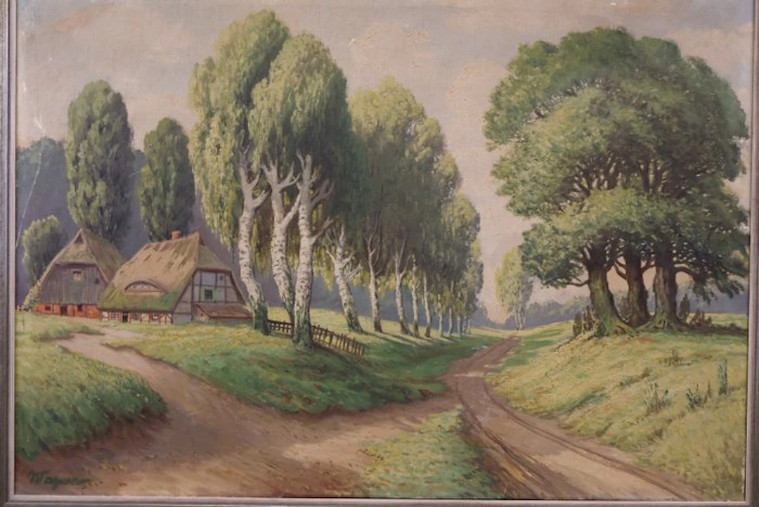 Wagner (XX) - Ein schöner Sommertag – Heidedorf mit Birkenweg