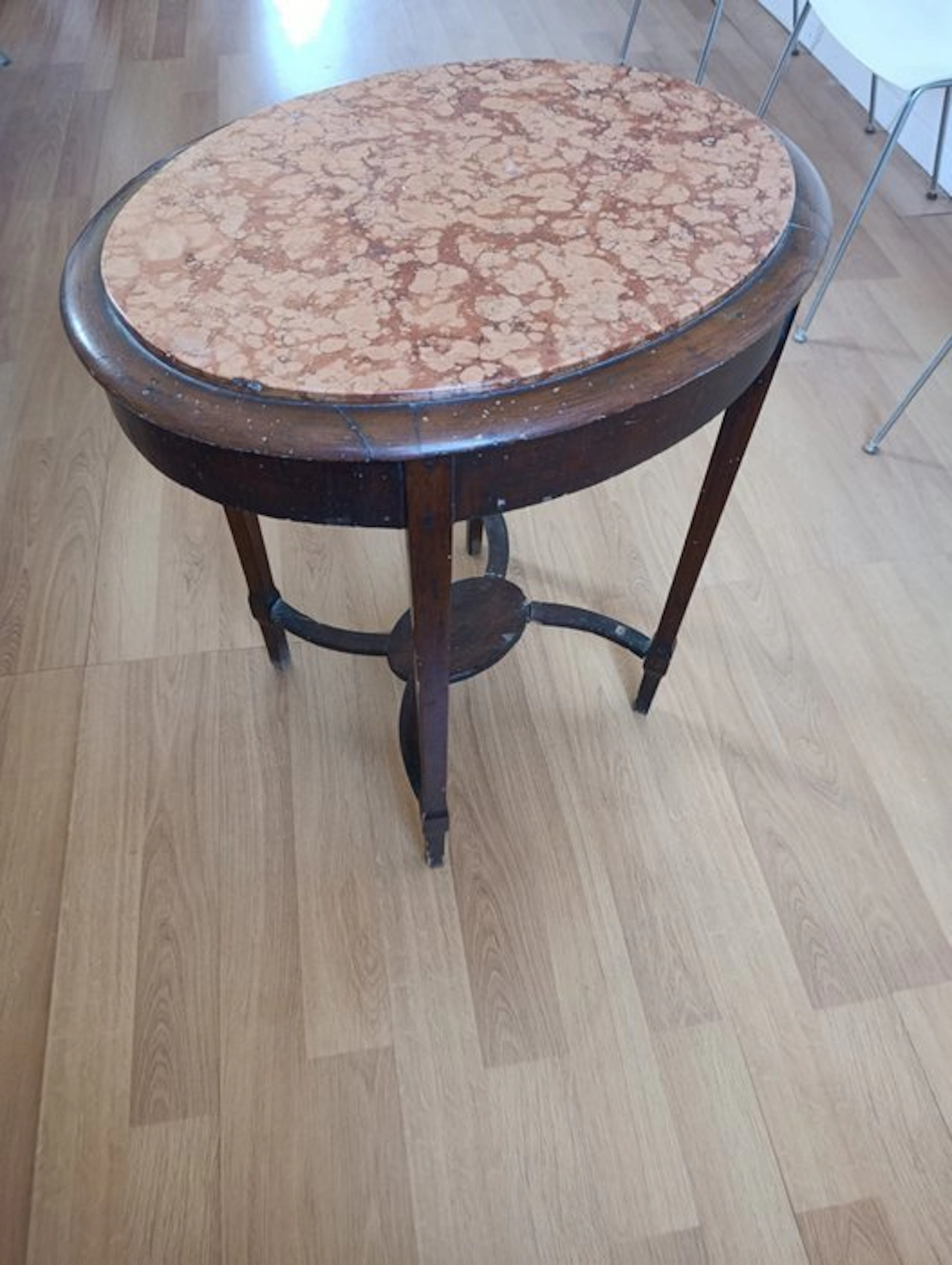 Centre table - Wood - Vintage oval coffee table