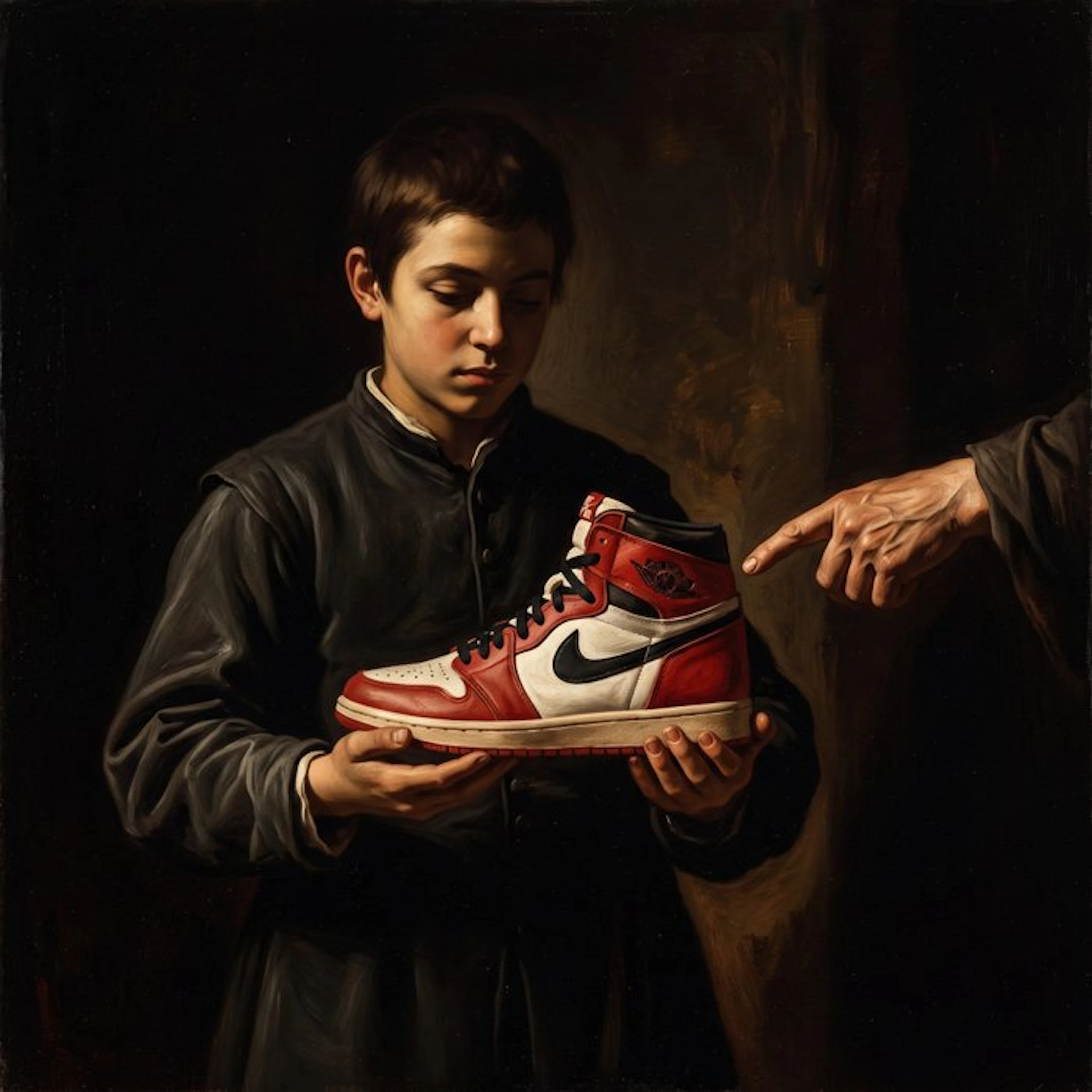 MEDSAN - Boy with Air Jordan 1 (エア・ジョーダン1を抱く少年) - UNIQUE WORK