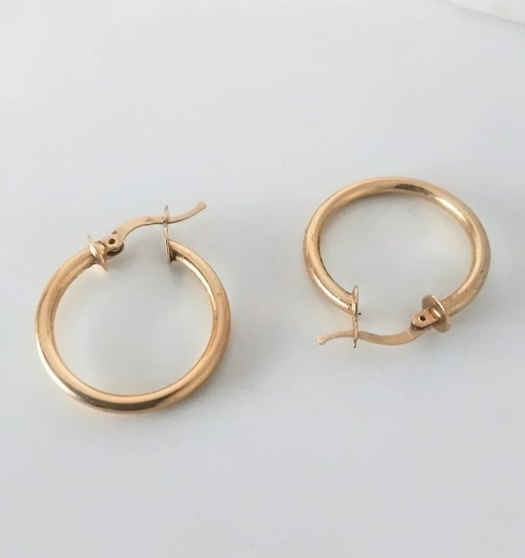 No reserve price - Earrings - 18 kt. Yellow gold - Creole earrings