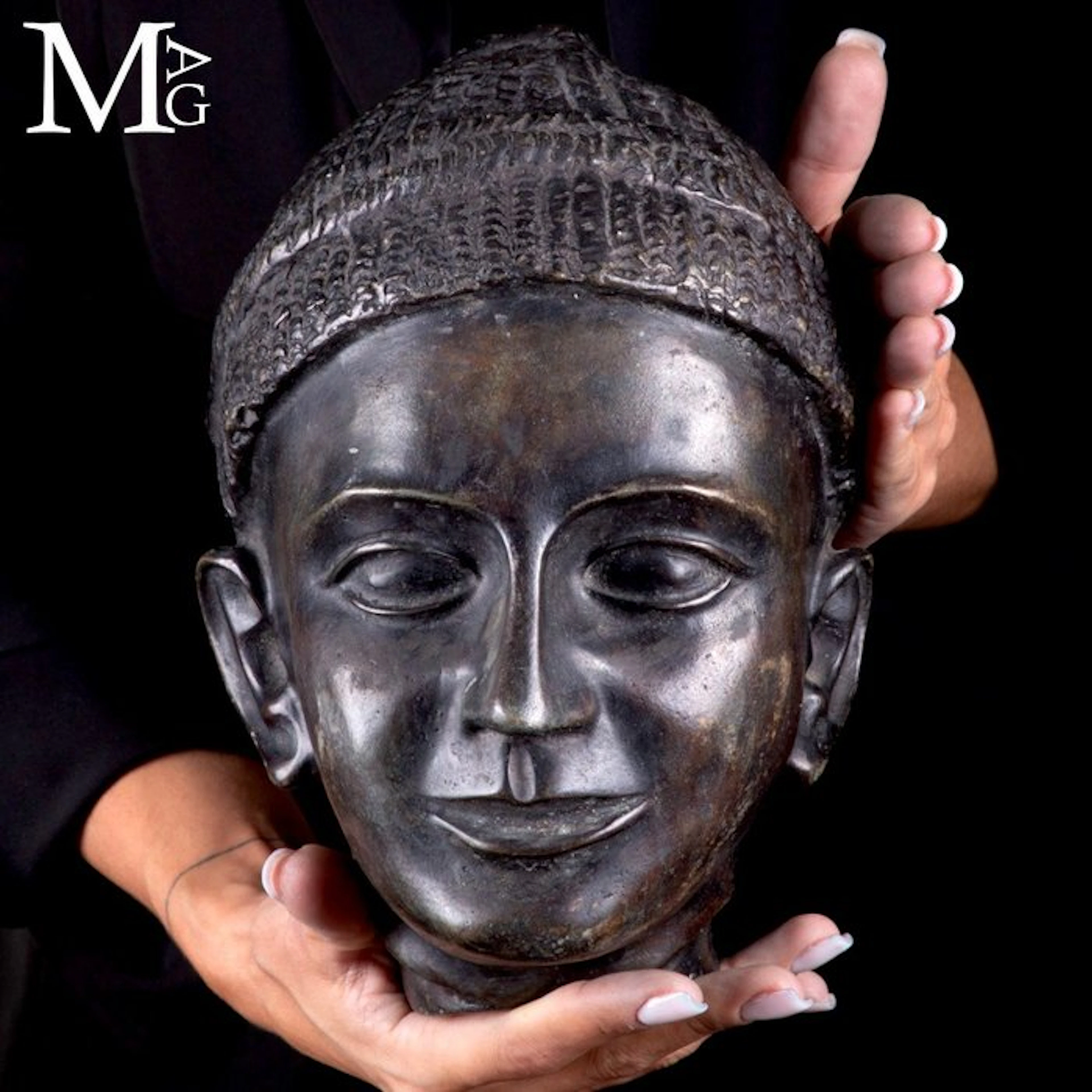 Bronze Portrait Head Inspired by the Royal Sculptures of...