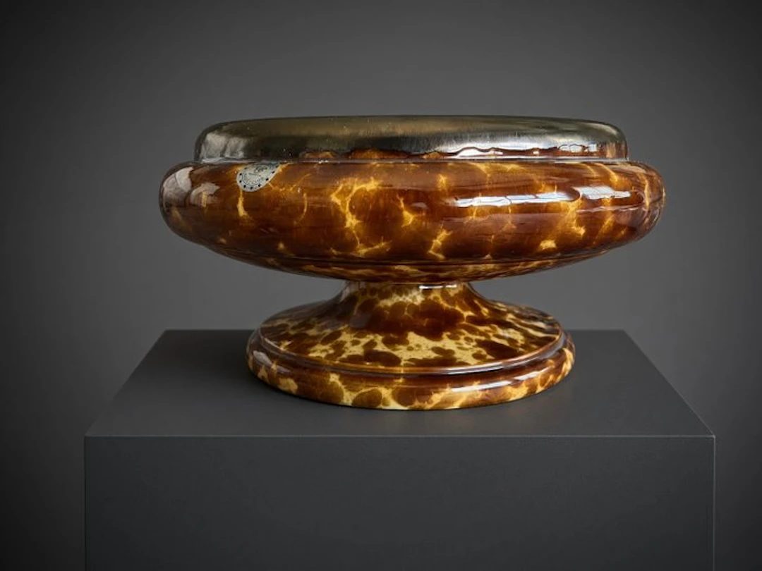 Bowl - Vintage Ceramic Compote Bowl by Cerámicas Vidal Barona - Ceramic