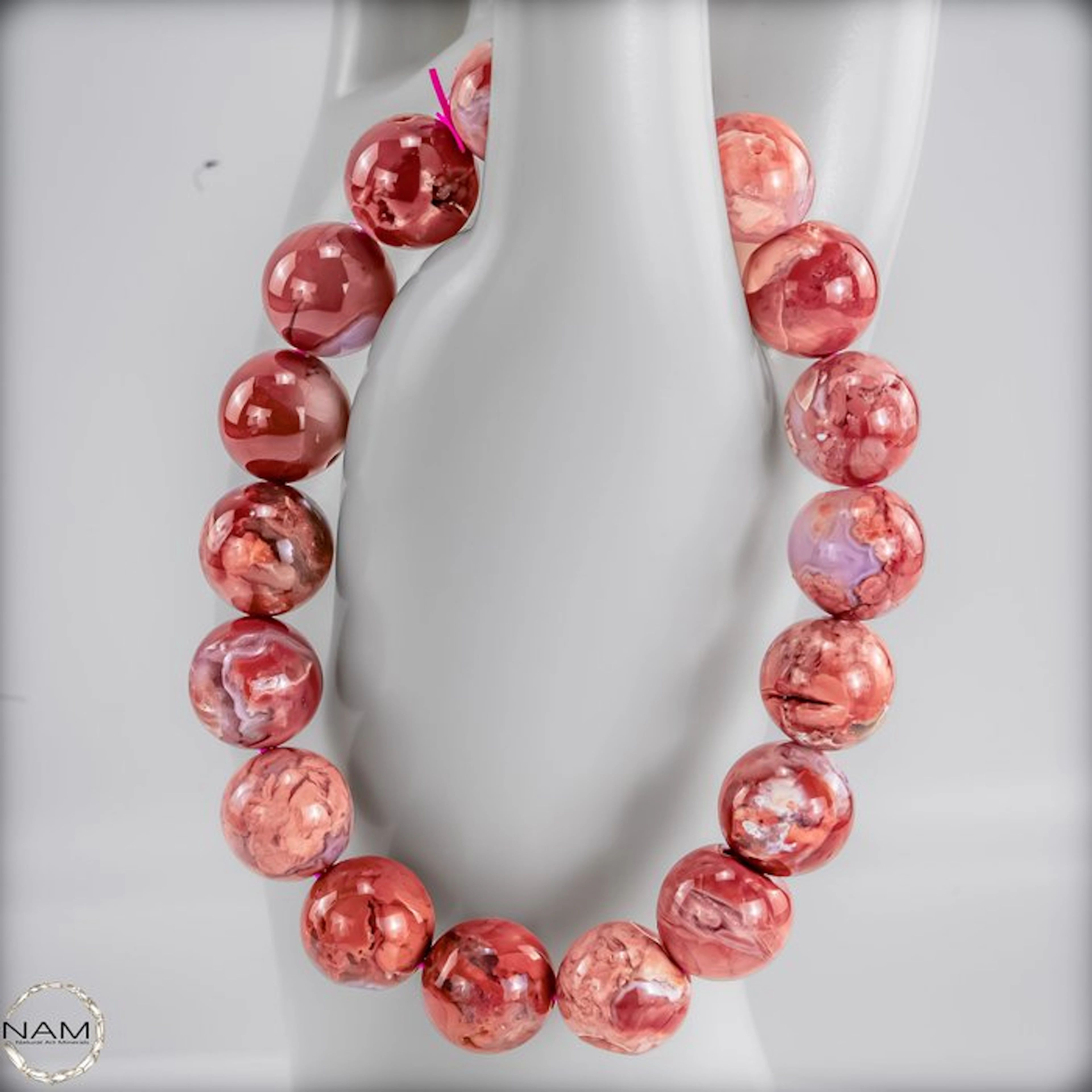 Cotton Candy Agate Bracelet – Soft colors with natural...
