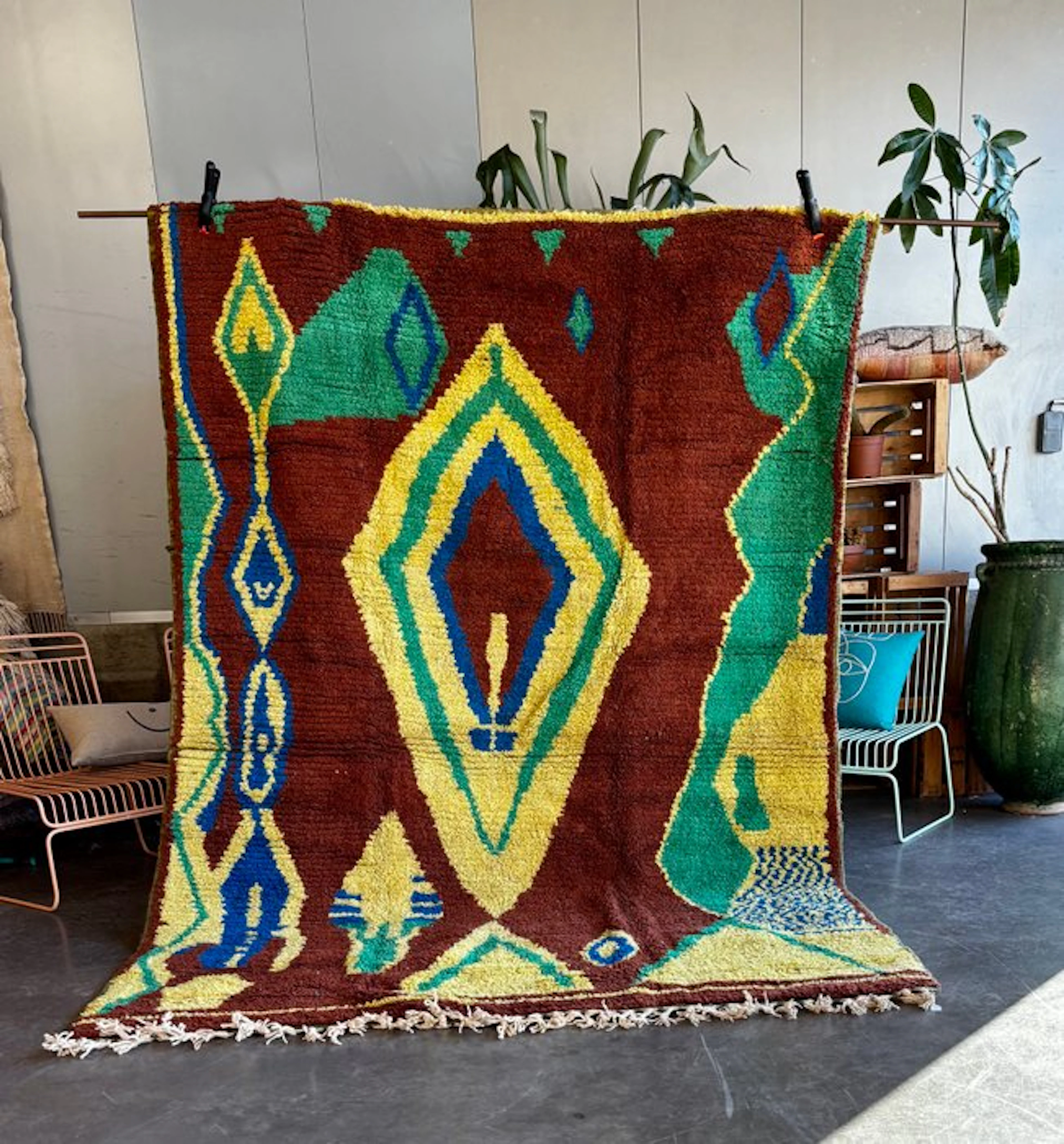 Colorful Moroccan Wool Rug