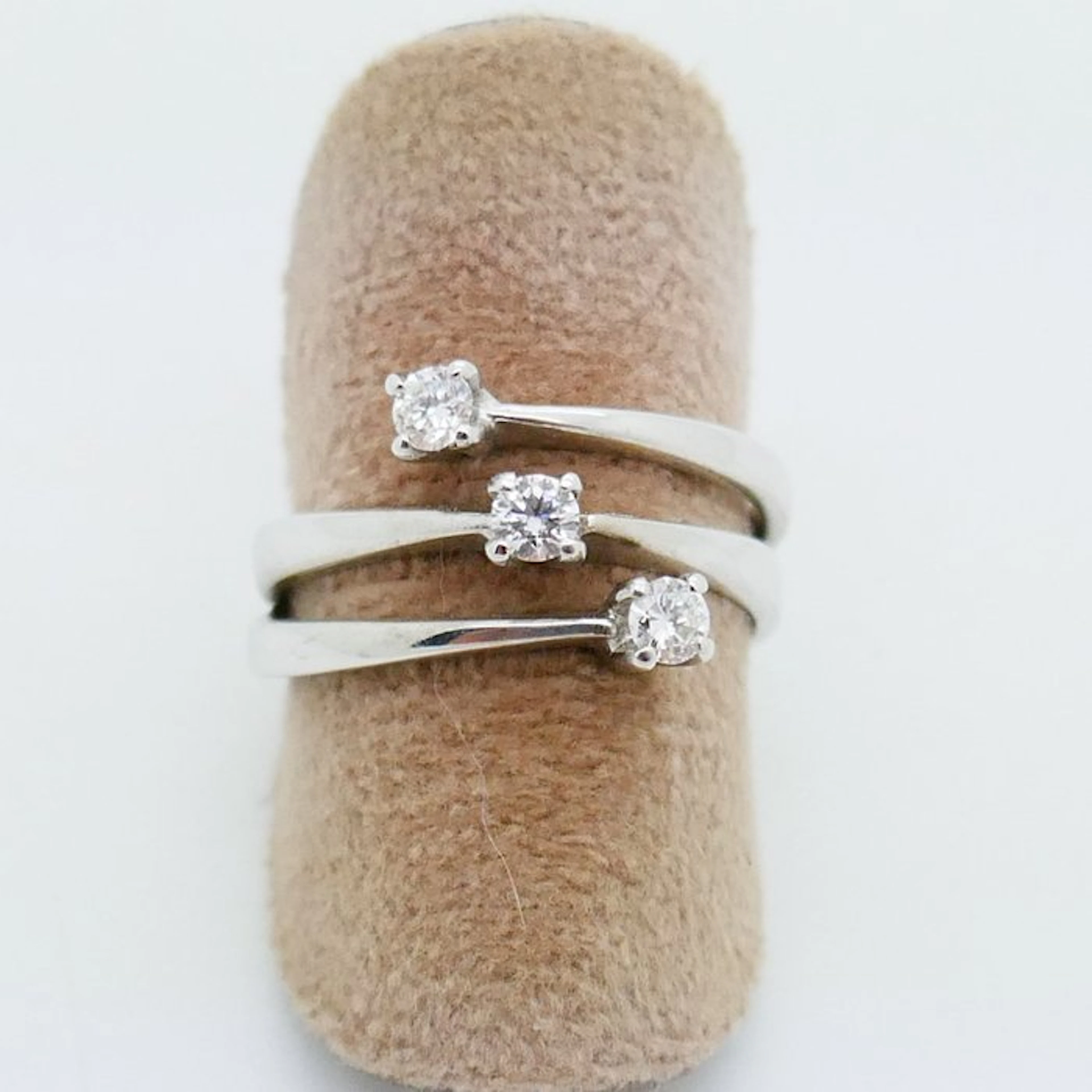 No reserve price - Ring - 18 kt. White gold - 0.30ct. tw. Diamond (Natural)