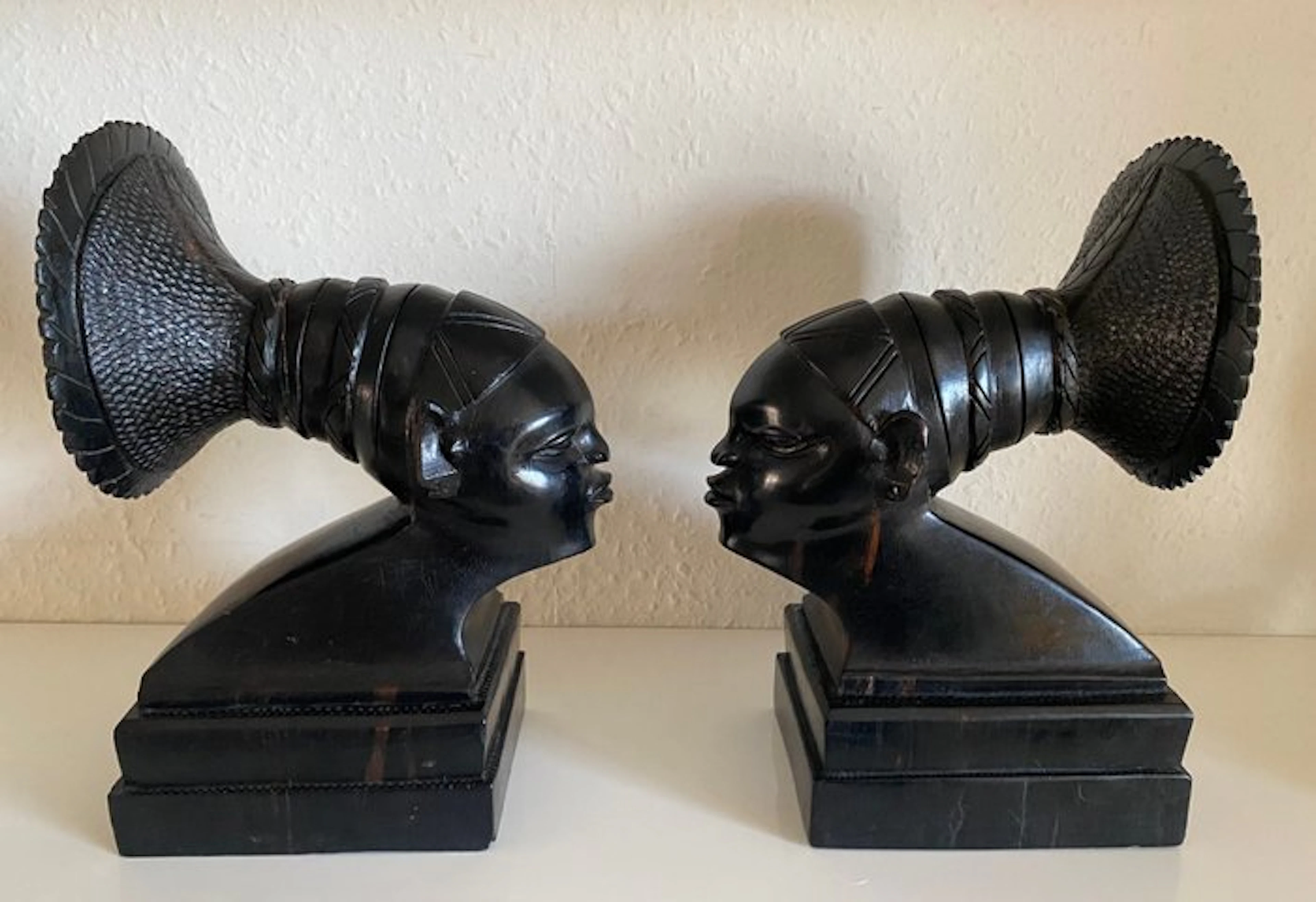 Bookends (2) - Ebony - Art Deco