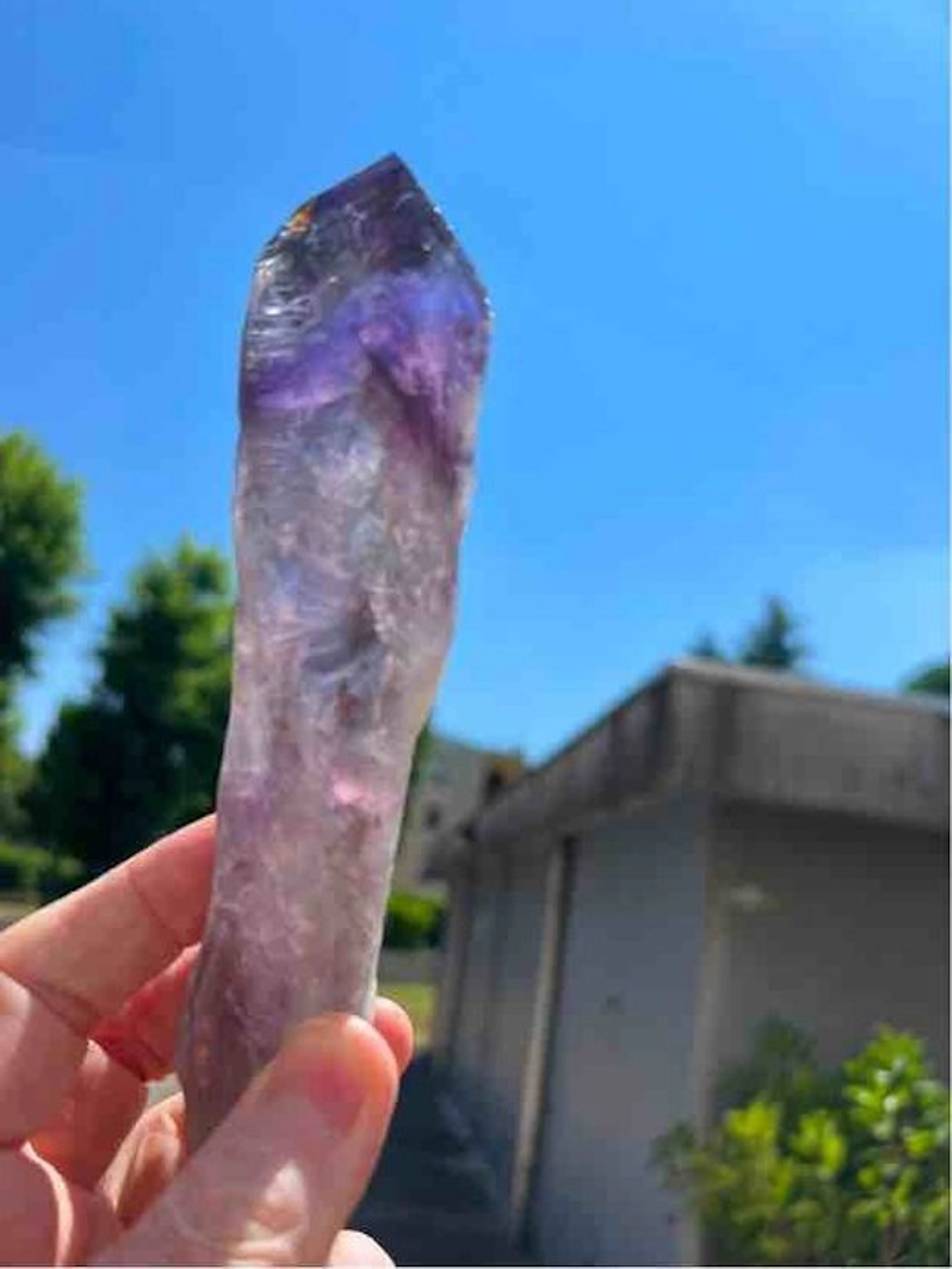 Amethyst Crystal point - Height: 20 cm - Width: 4 cm- 330 g - (1)