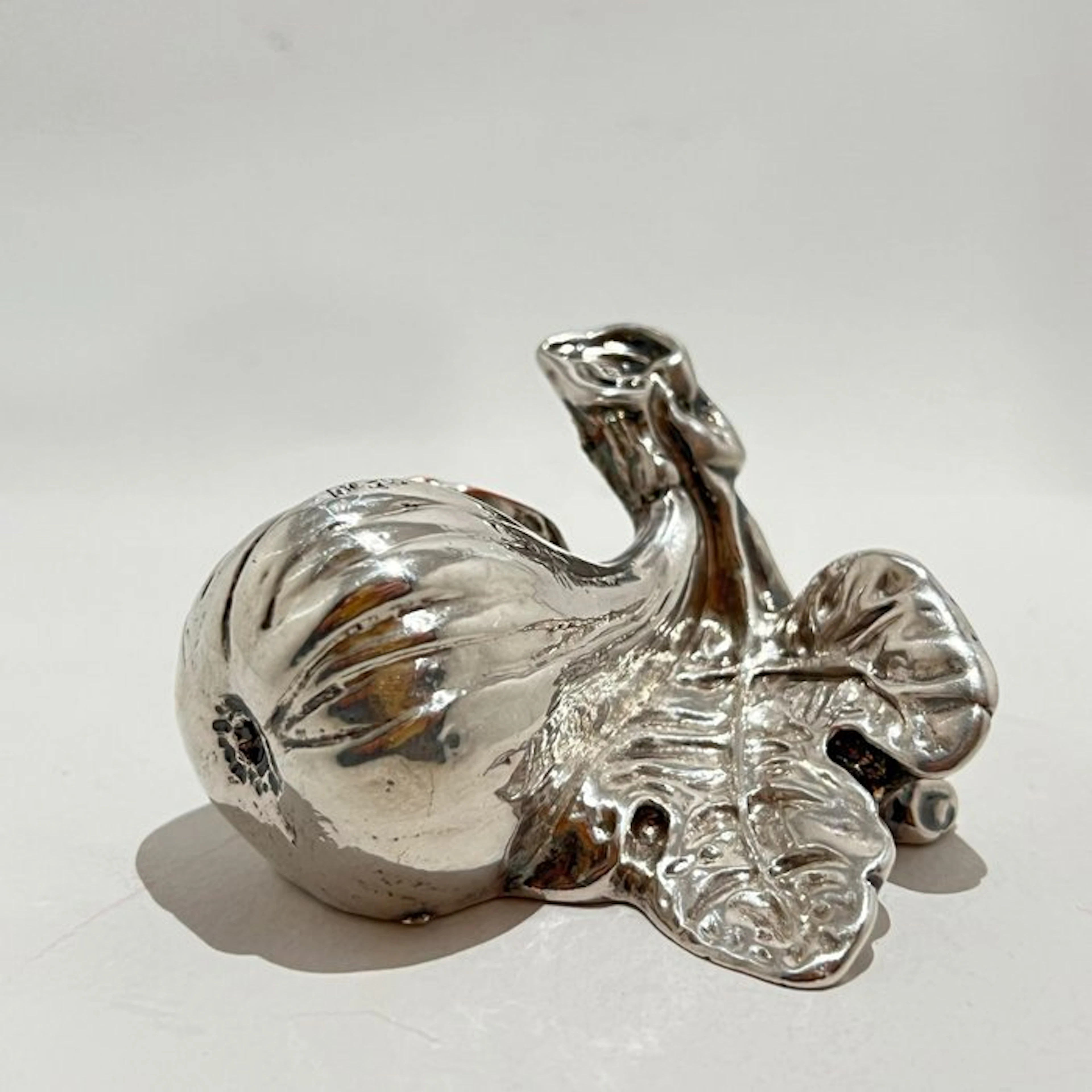 Manifattura Italiana - Sculpture, Fico - 4 cm - Silverplated