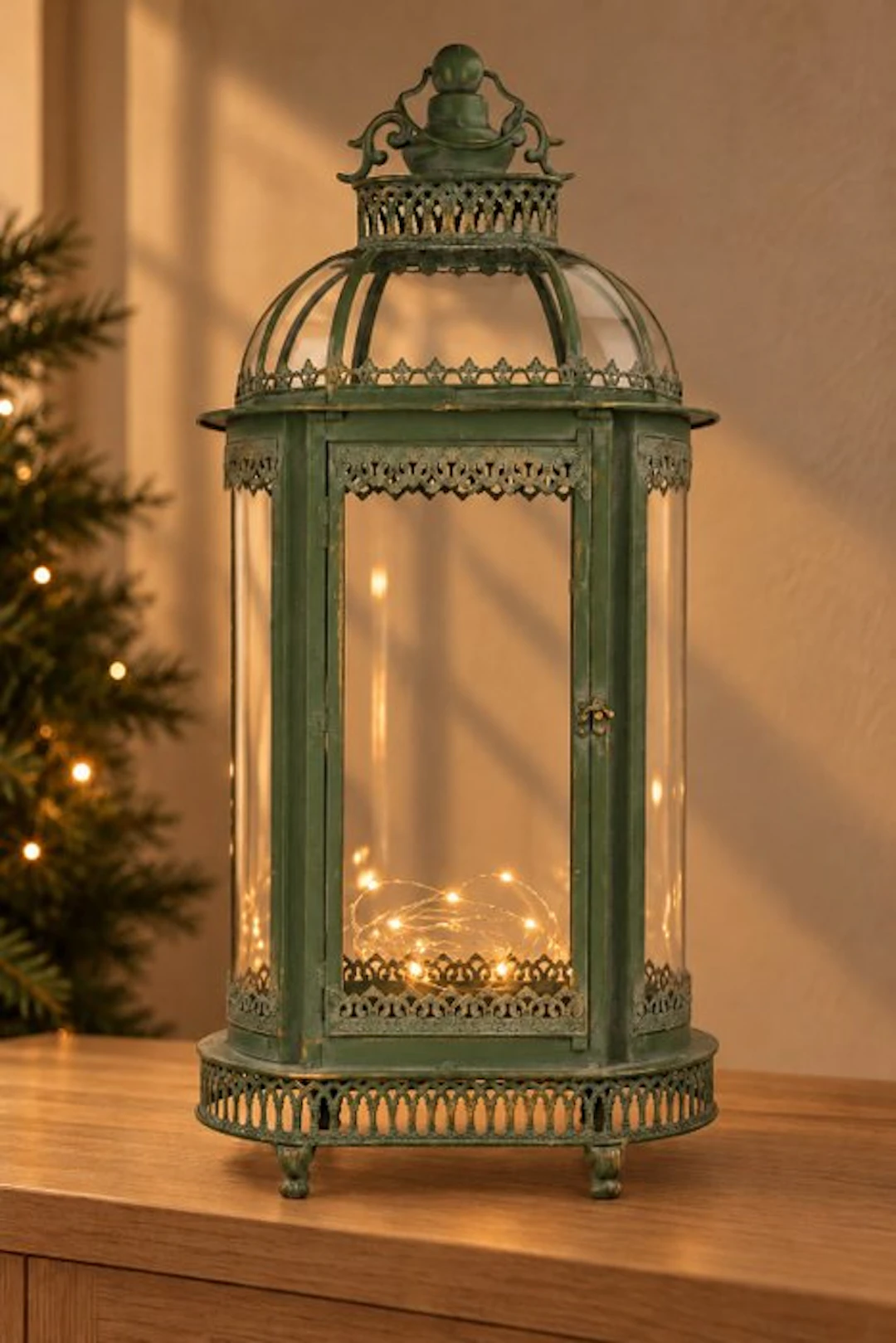 Lantern - Glass, Metal - 78 cm! XL