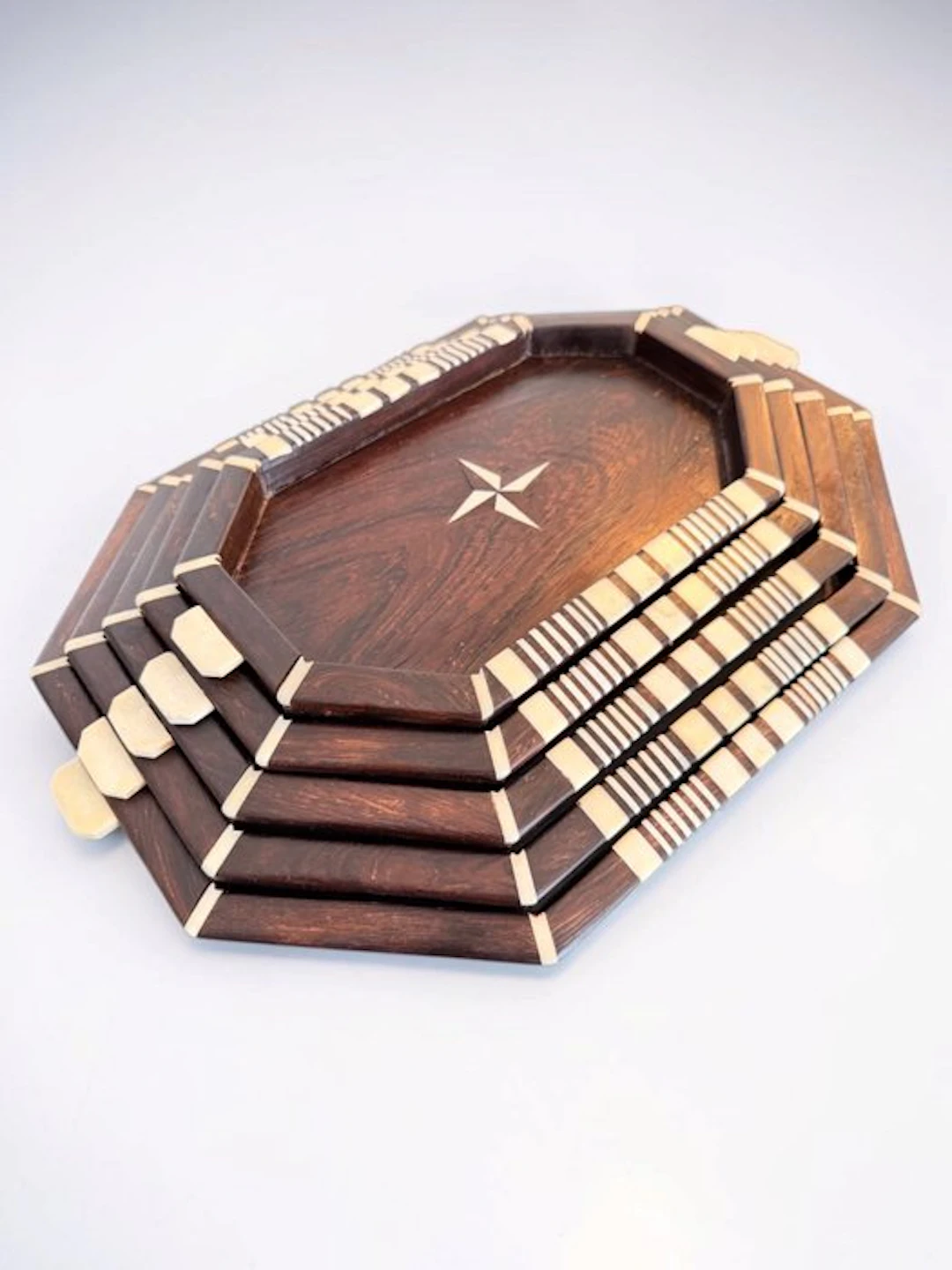 Anglo-Indian Nesting Trays - Tray - Complete - Rosewood - 1890s