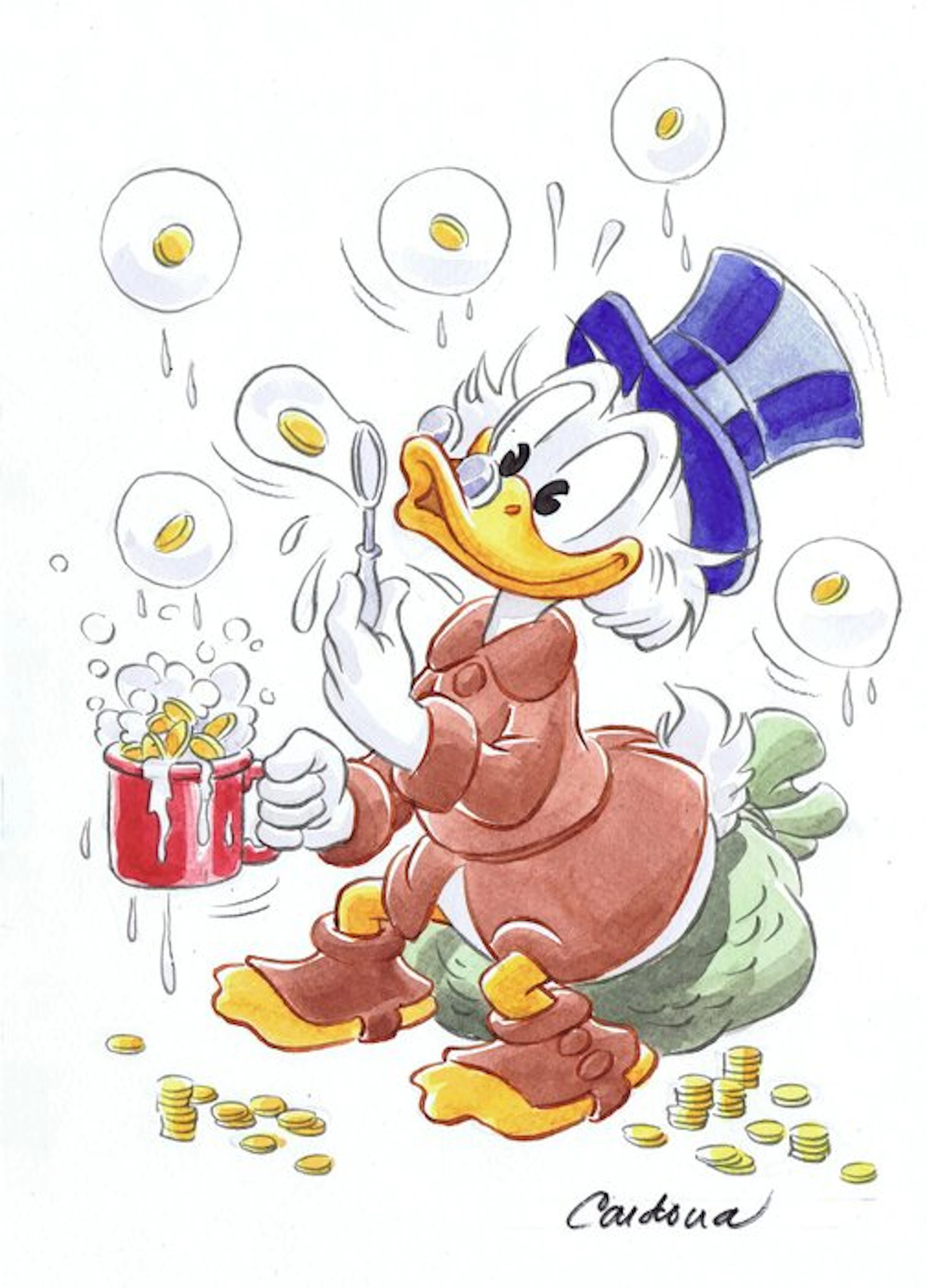 Cardona - 1 Watercolour - Donald Duck