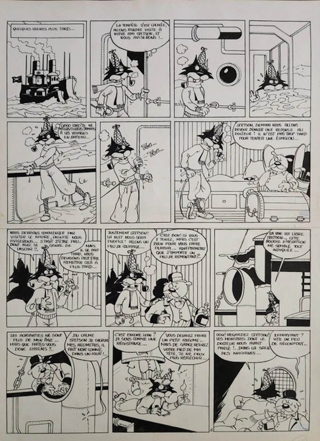 Jean Louis Le Hir - 1 Original page - Cholms et Stetson...