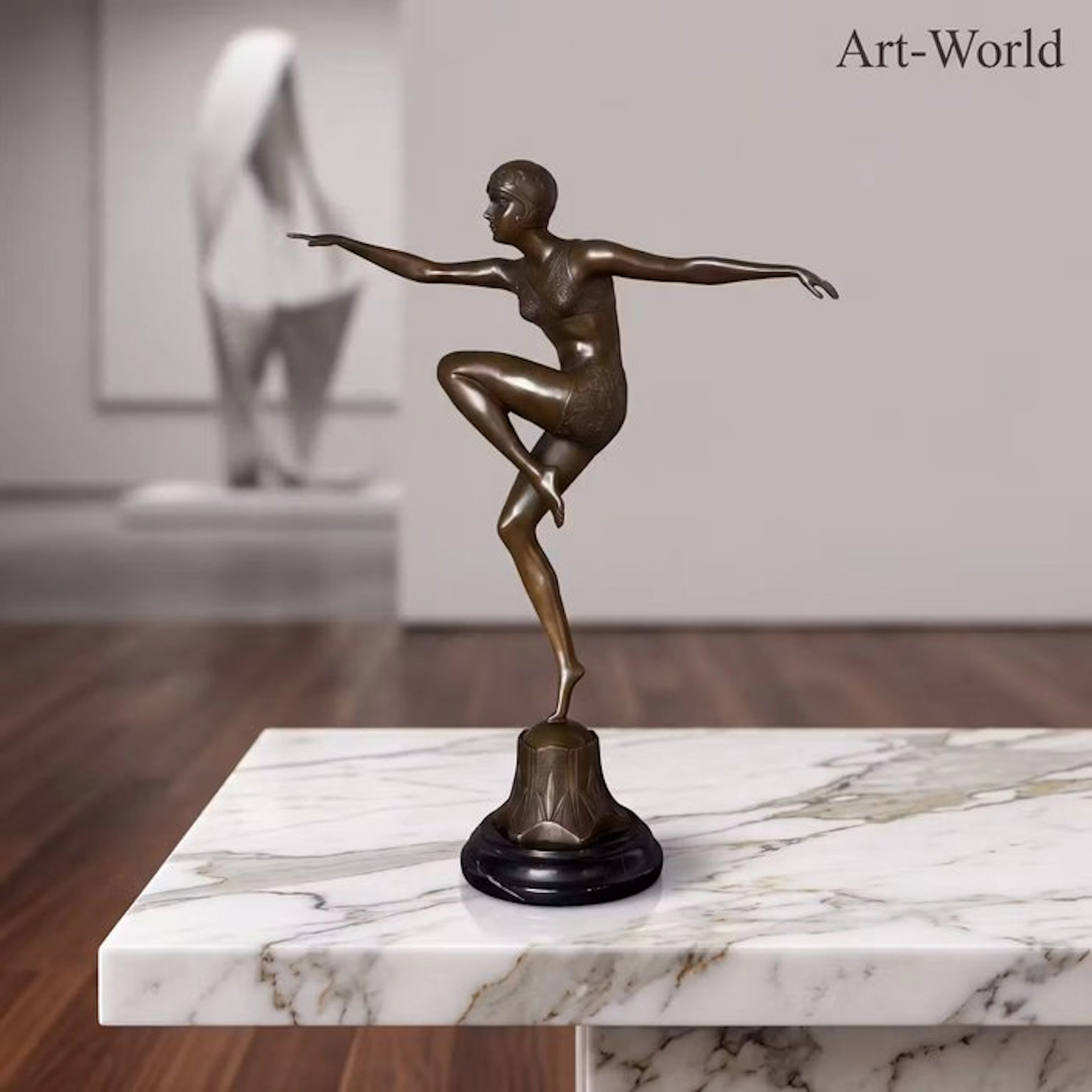 Statue, Exclusief bronzen sculptuur genaamd: “Con Brio”...