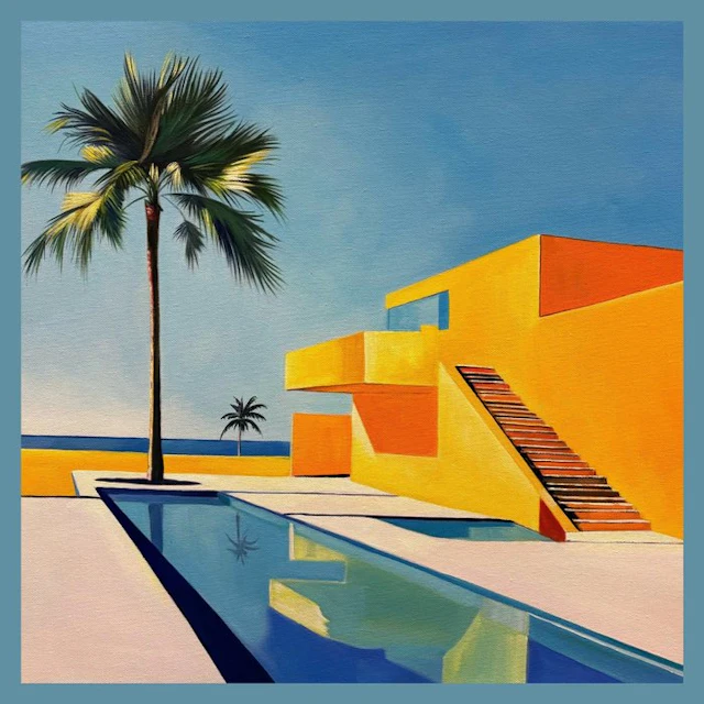 Alexy Berthelot - Palm yellow house pool 4 (LIMITED PRINT)