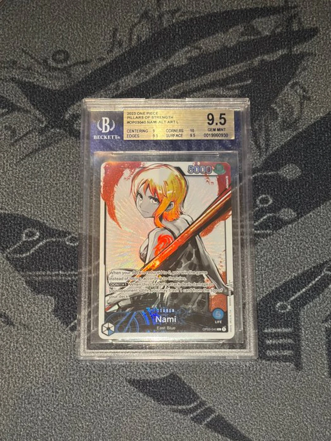Bandai - 1 Graded card - One Piece - Nami OP03-040 Alternate art - Beckett 9.5