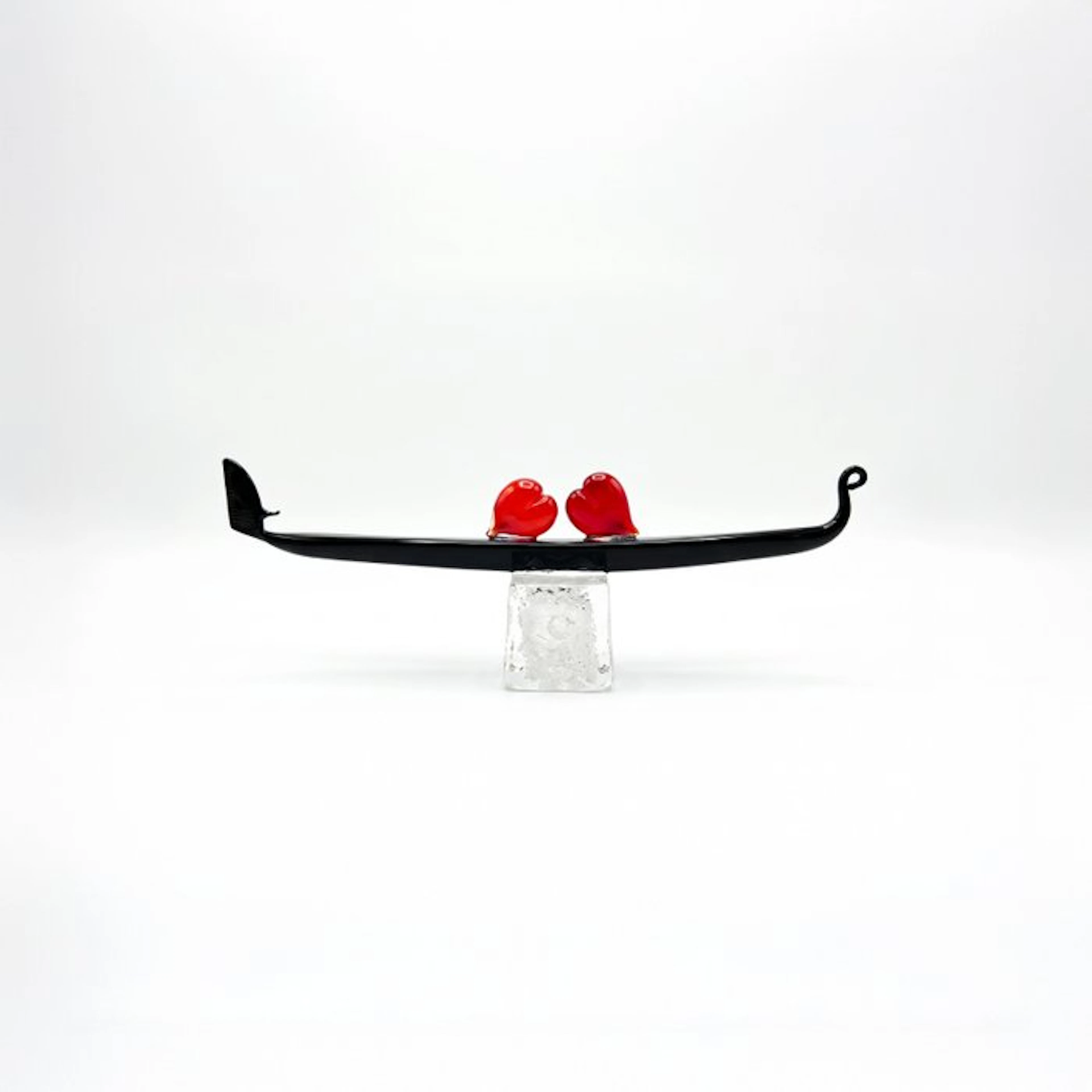 Sculpture, Gondola degli Innamorati - 23 cm - Murano glass - 2026