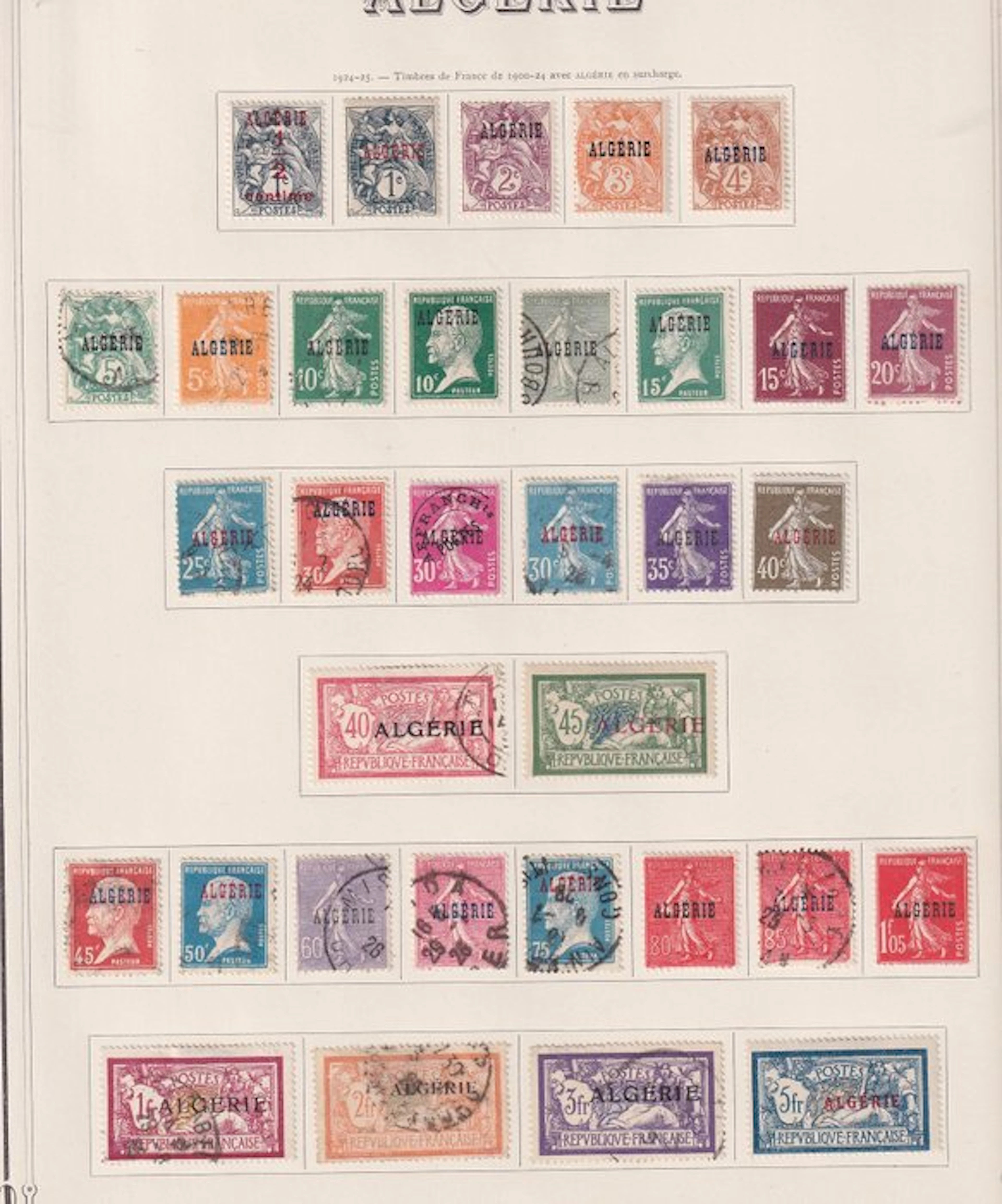 Algeria - collection avancée de timbres