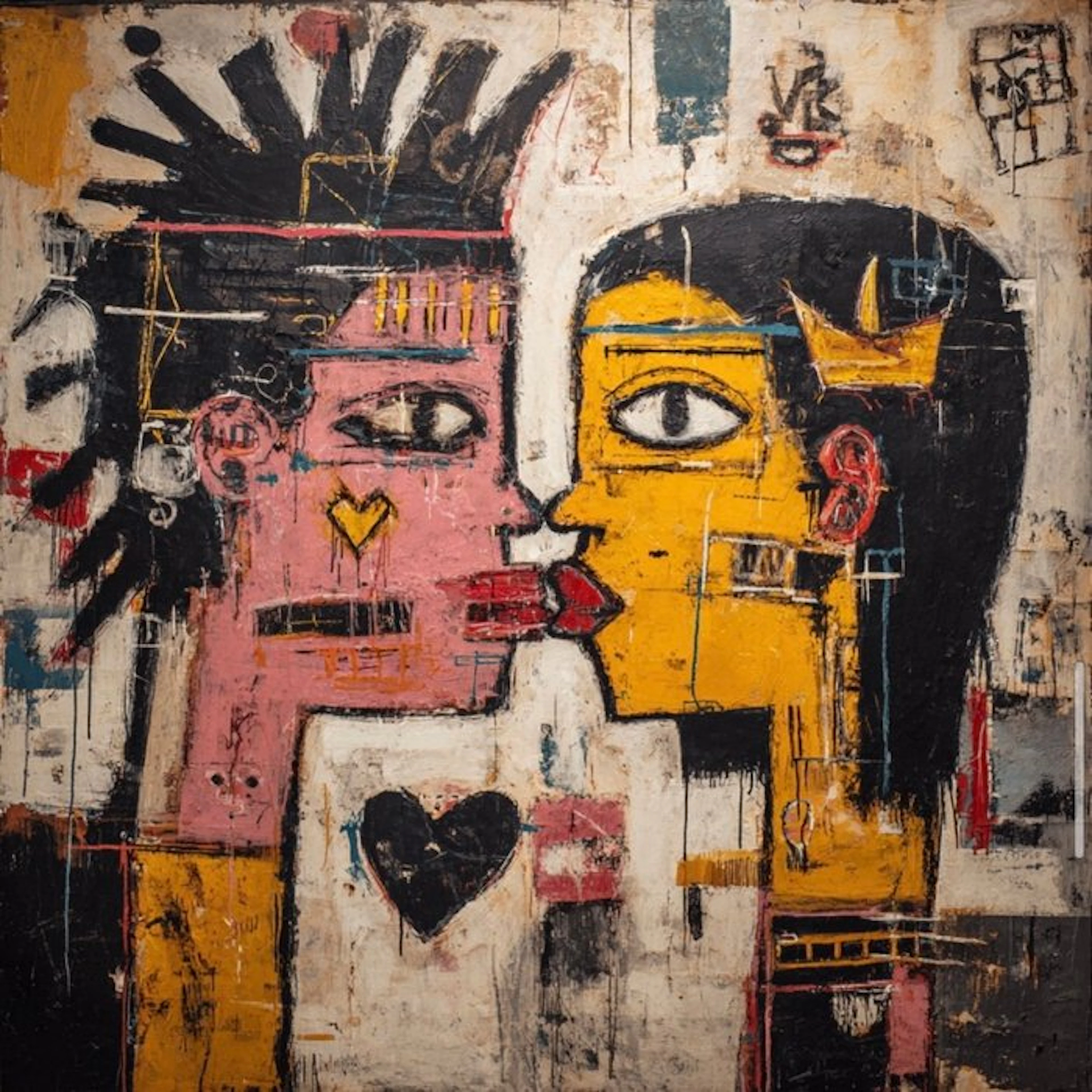 Eric Brumette - KISS ME LIKE BASQUIAT 70 - Toile L - LIMITED EDITION