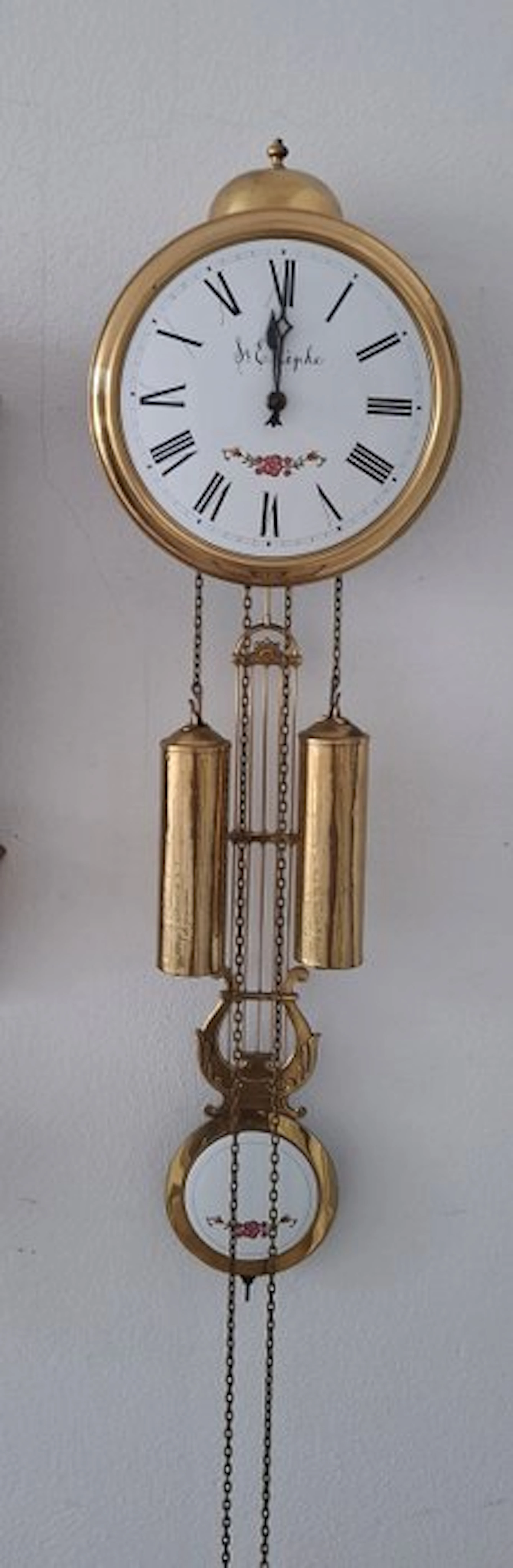 Comtoise clock - Brass, Enamel, Metal - 1960-1970