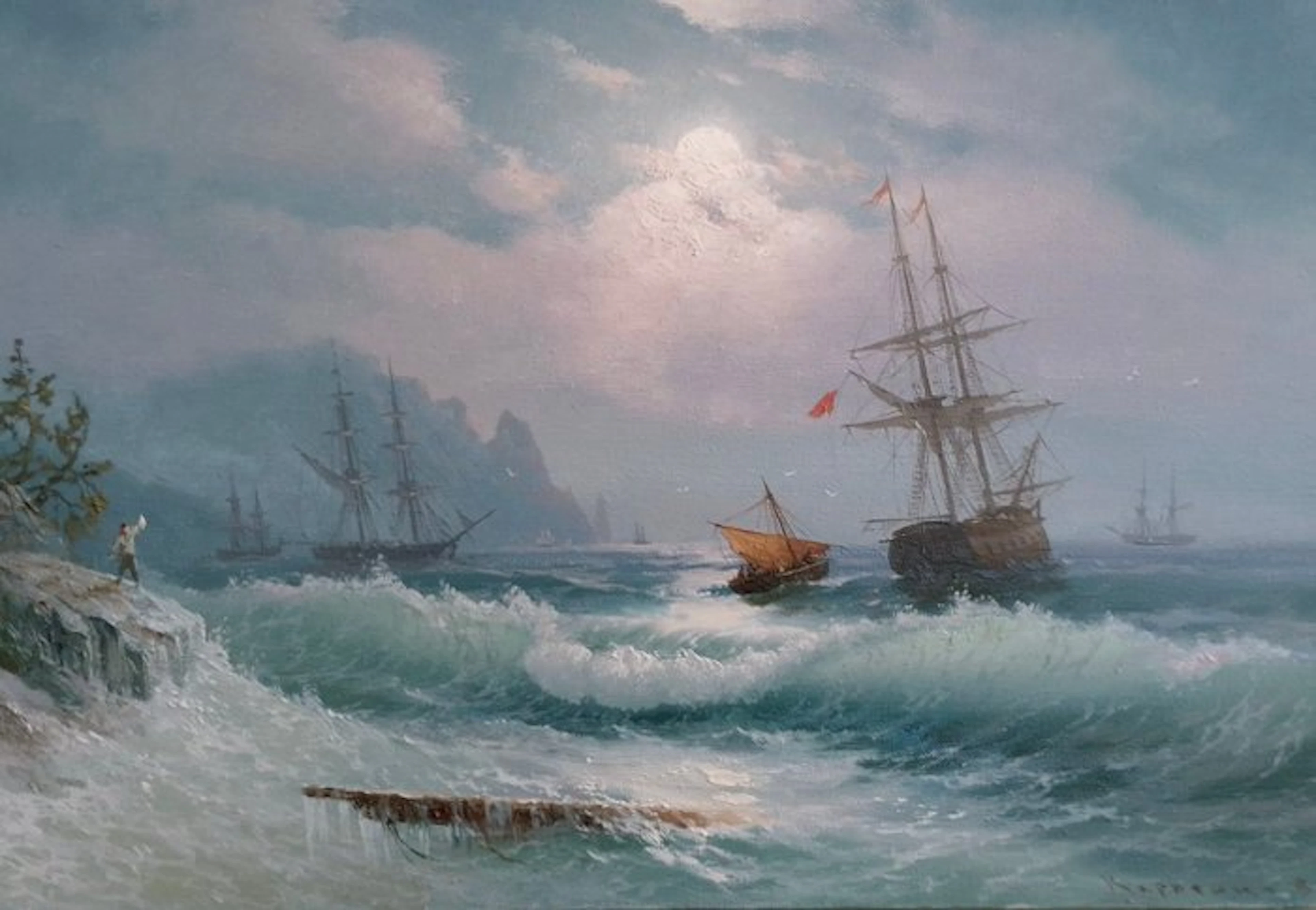 Karpenko Vitalii (XX) - Seascape the night