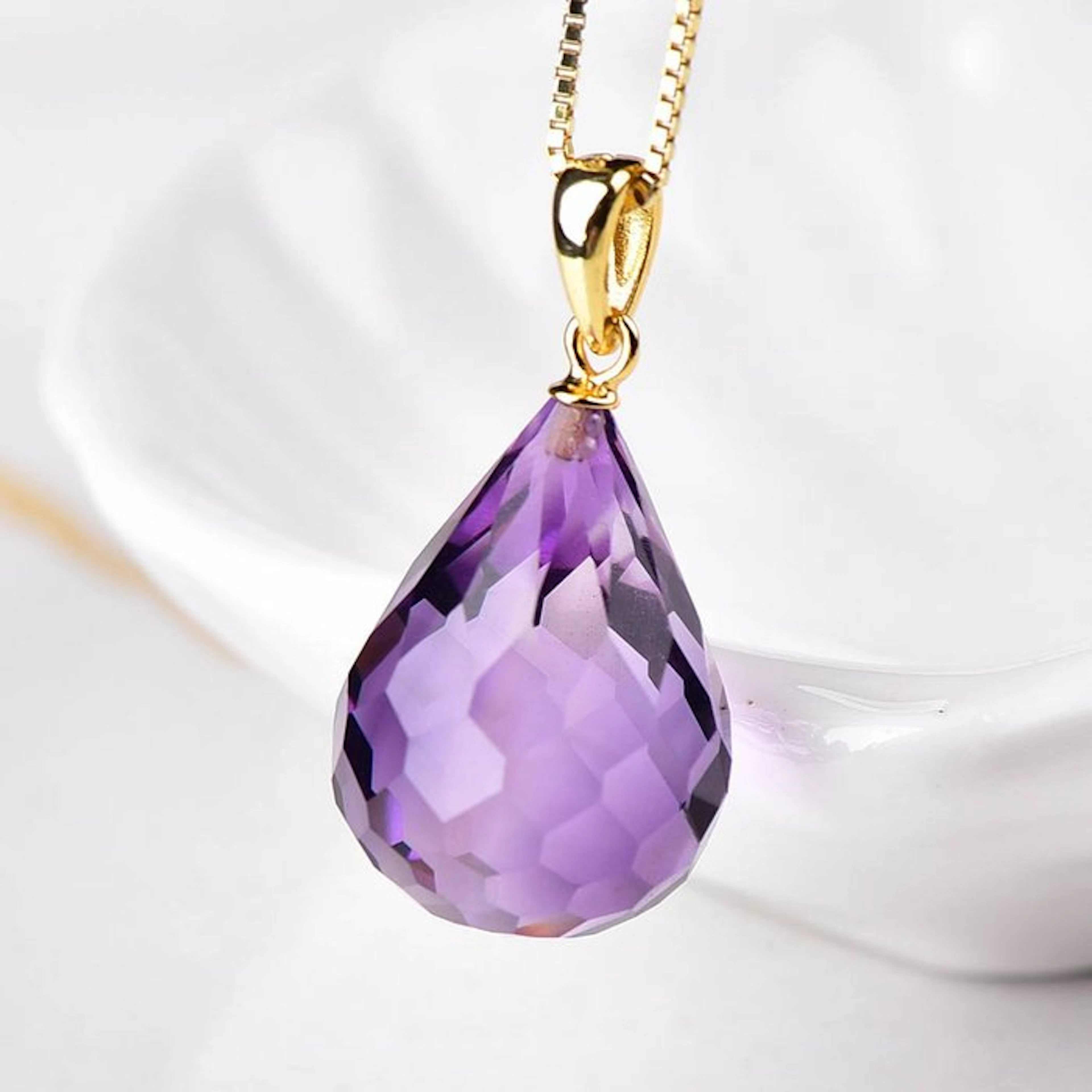 No reserve price - Pendant Silver - Amethyst - Certified