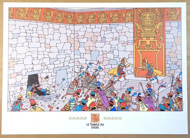 Hergé - 1 Offset Print - Tintin - Le Temple du Soleil - 1996