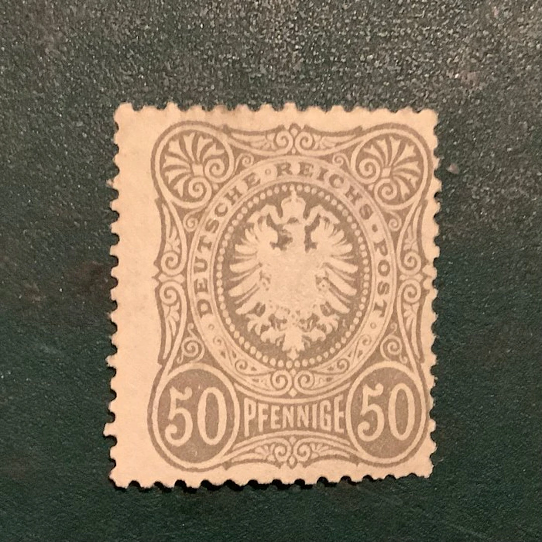 German Empire 1877 - 50 Pfennigs - inspected by Jaschke - MH - Michel 38a