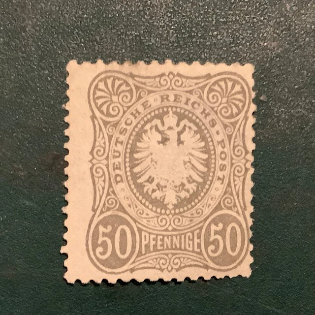 German Empire 1877 - 50 Pfennigs - inspected by Jaschke - MH - Michel 38a