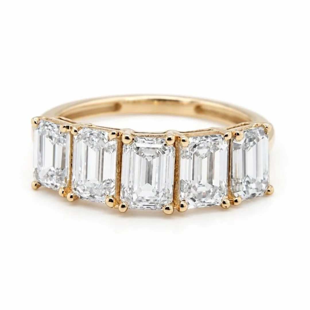 No reserve price - Ring - 14 kt. Yellow gold - 3.15ct. tw. Diamond (Lab-grown)