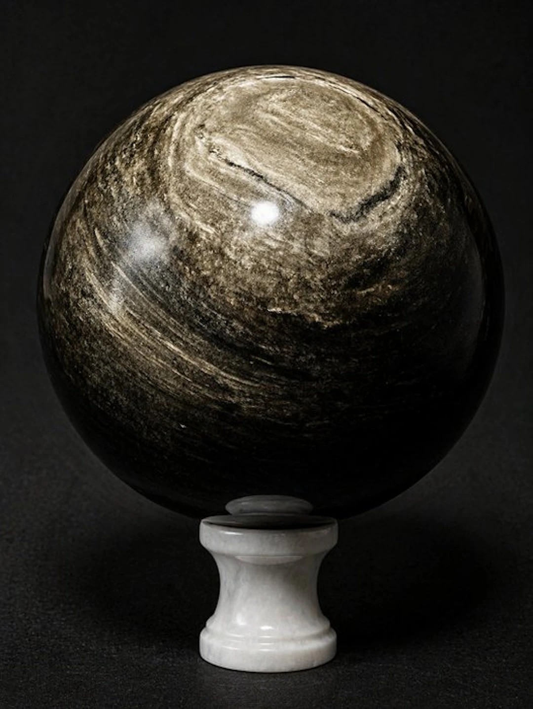 Impressive Golden Sheen Obsidian Sphere with Strong...