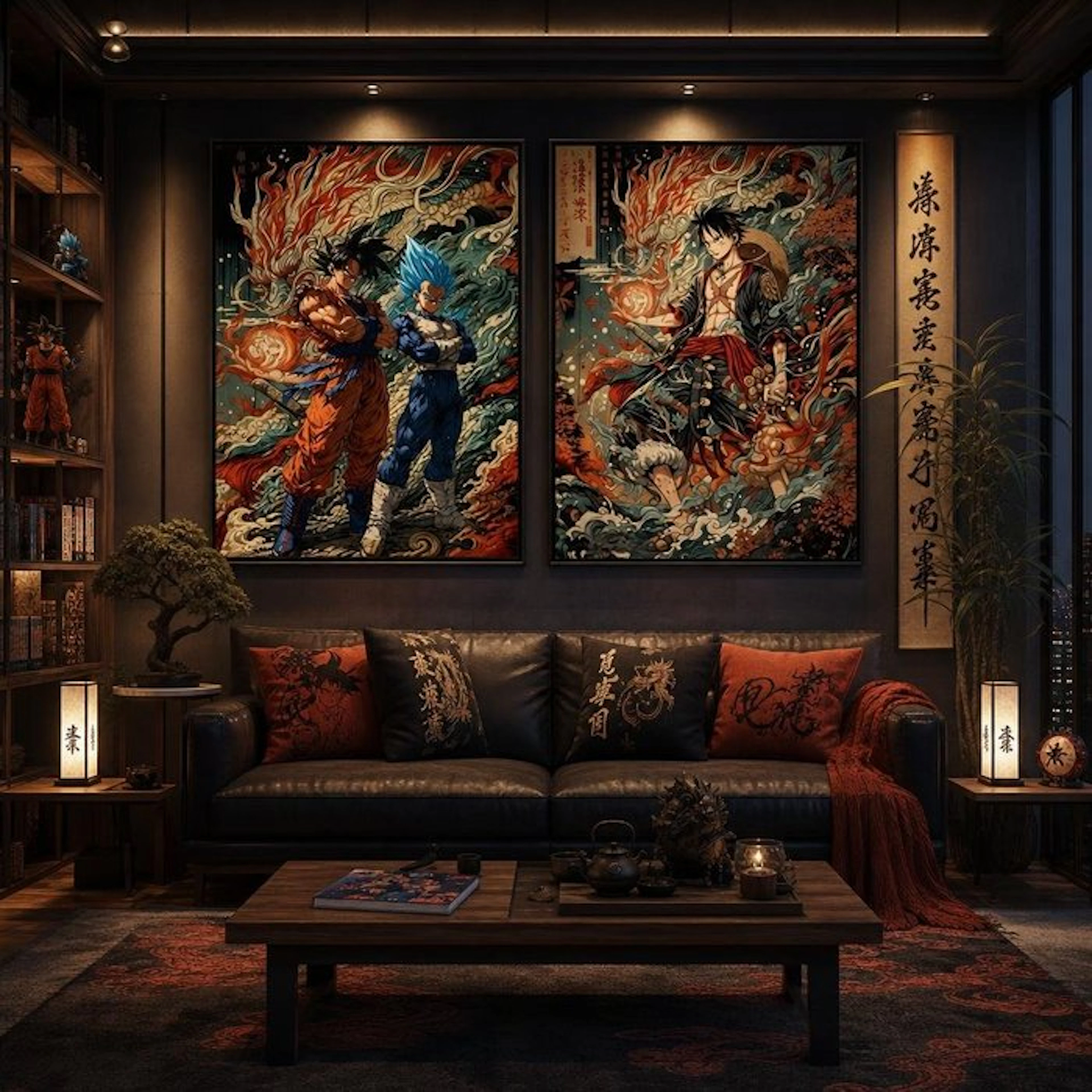 daveY - DIPTYCH ANIME UKIYO-E: MONKEY D