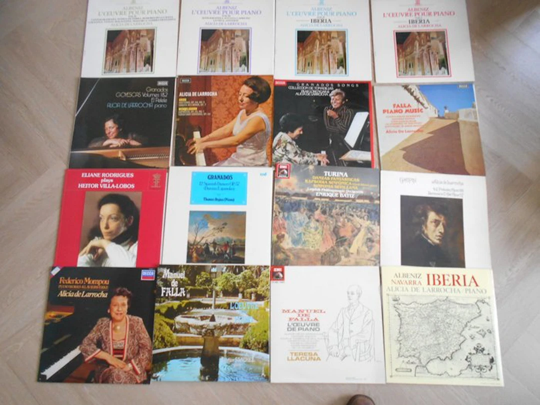 Alicia De Larrocha - Collection of 16 piano albums with De Larrocha feat