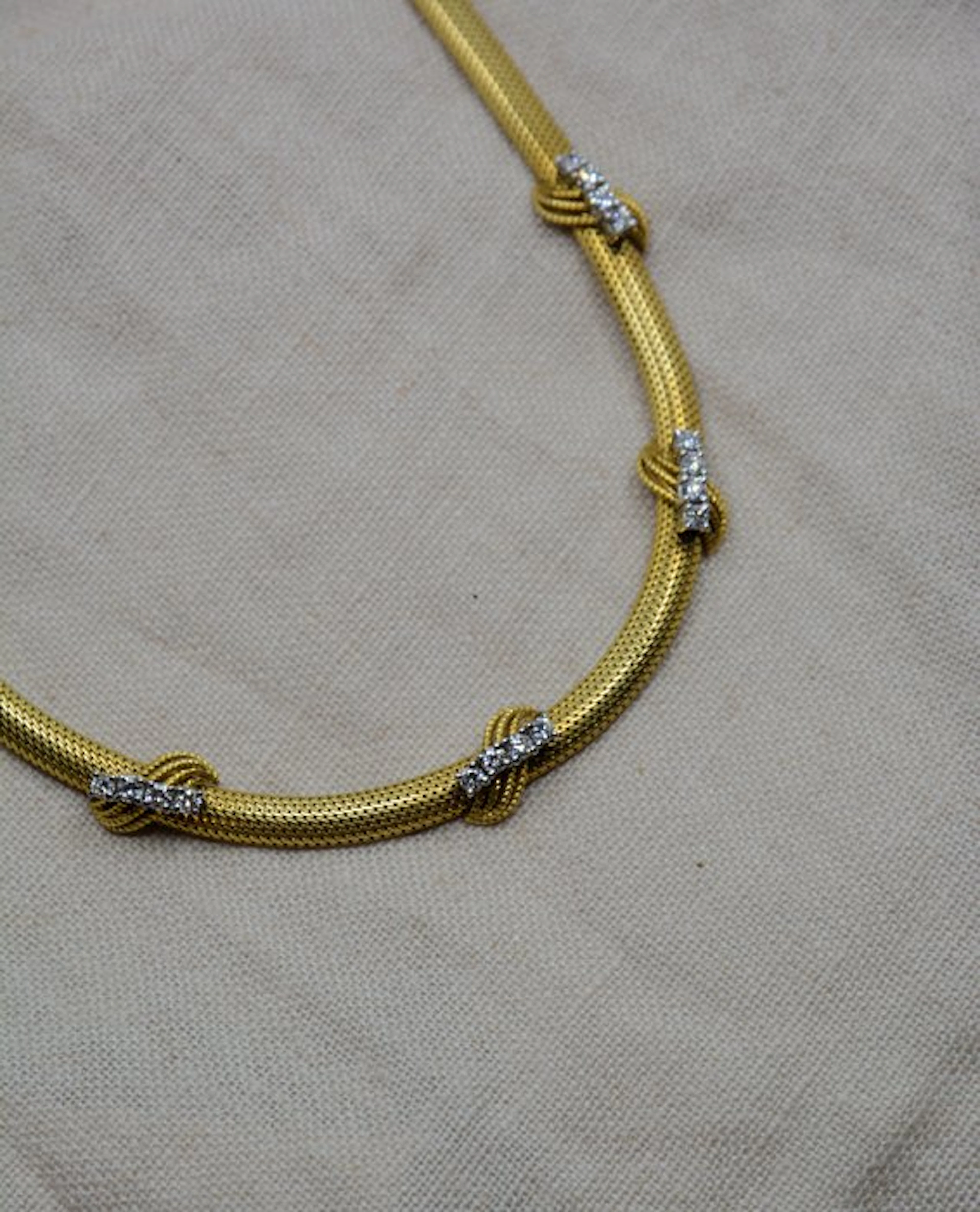 Chain - 18 kt. Yellow gold - 1.20ct. tw. - Diamond