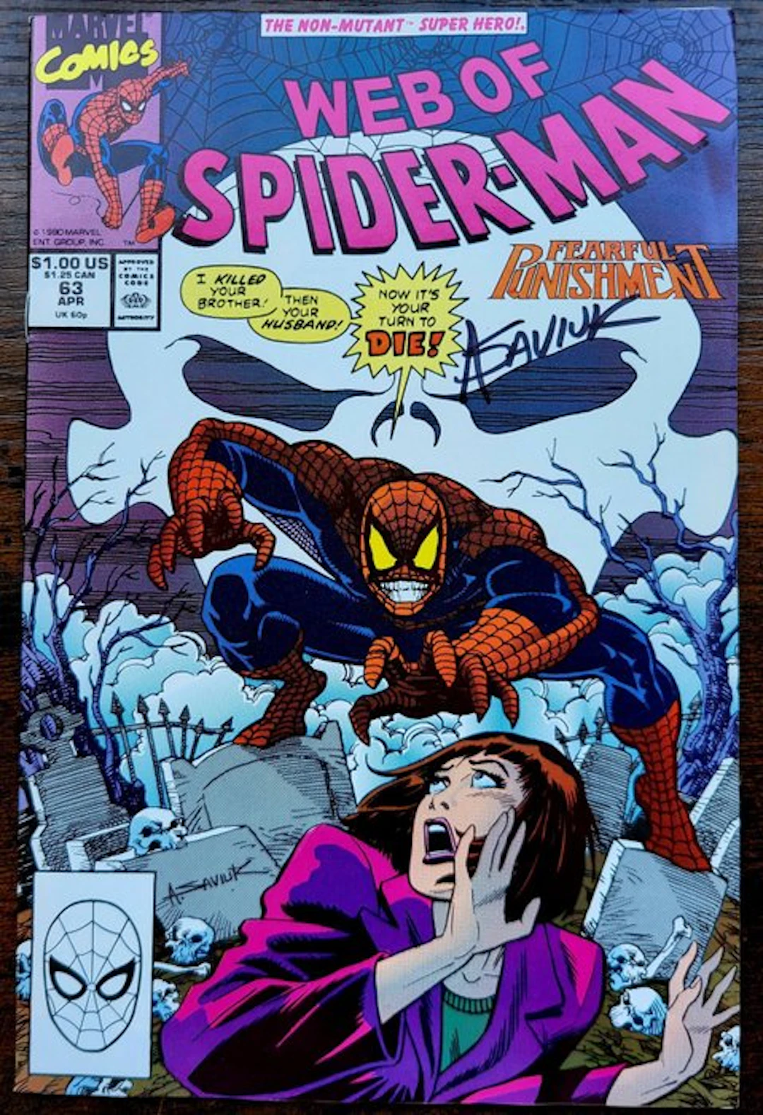 Lots 3 comics signed Marvel Vintage 1990-1992 - Signed +...