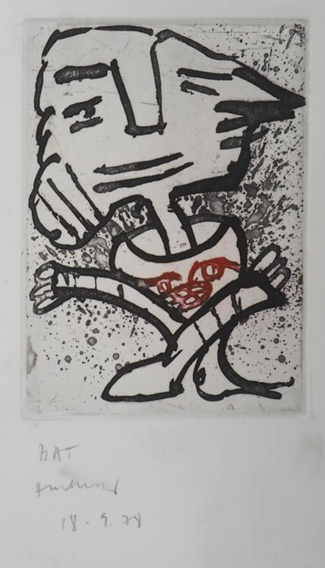 Pierre Alechinsky (1927) - Homme surréaliste