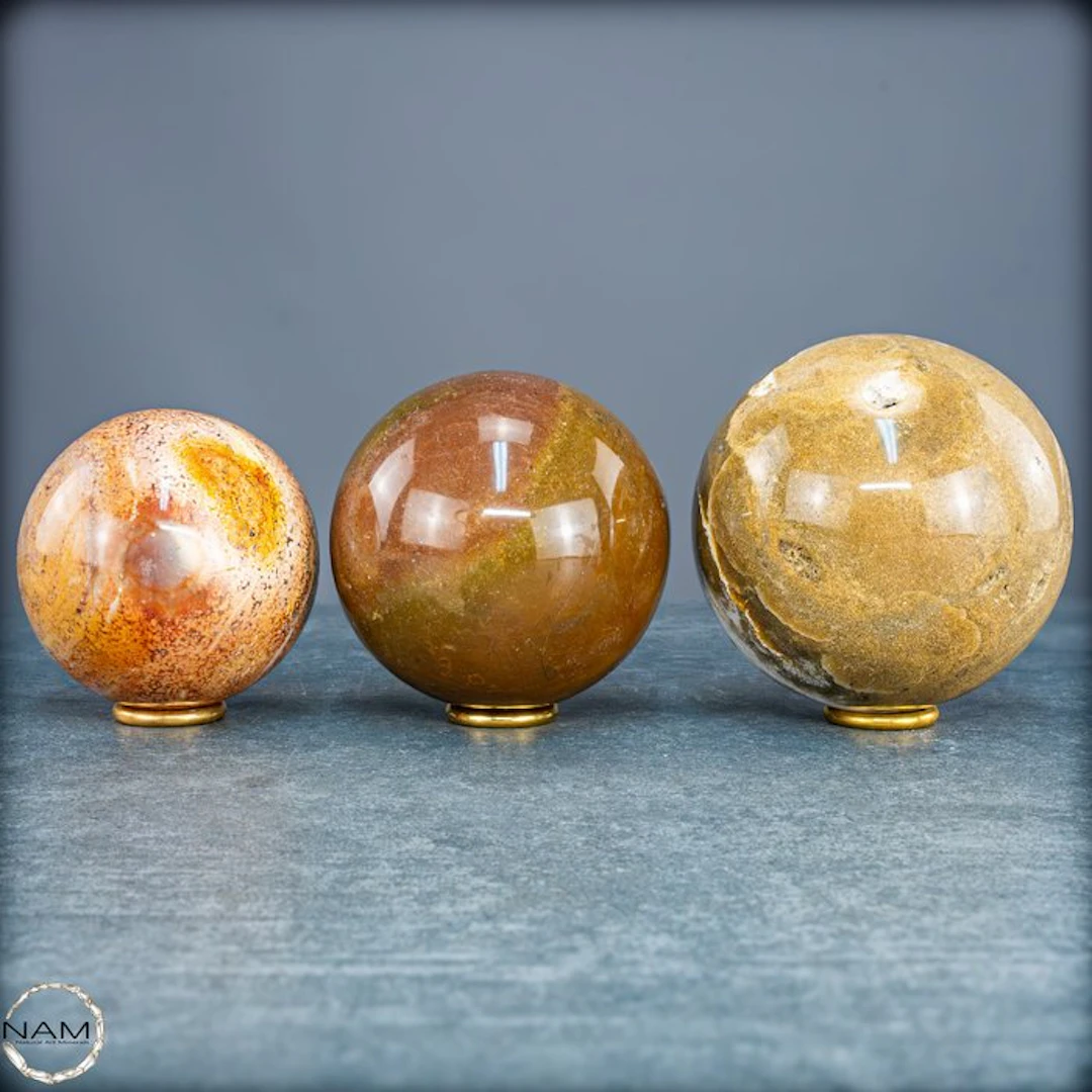 Oceanjaspis Sphere – Unique Natural Art with Fascinating...