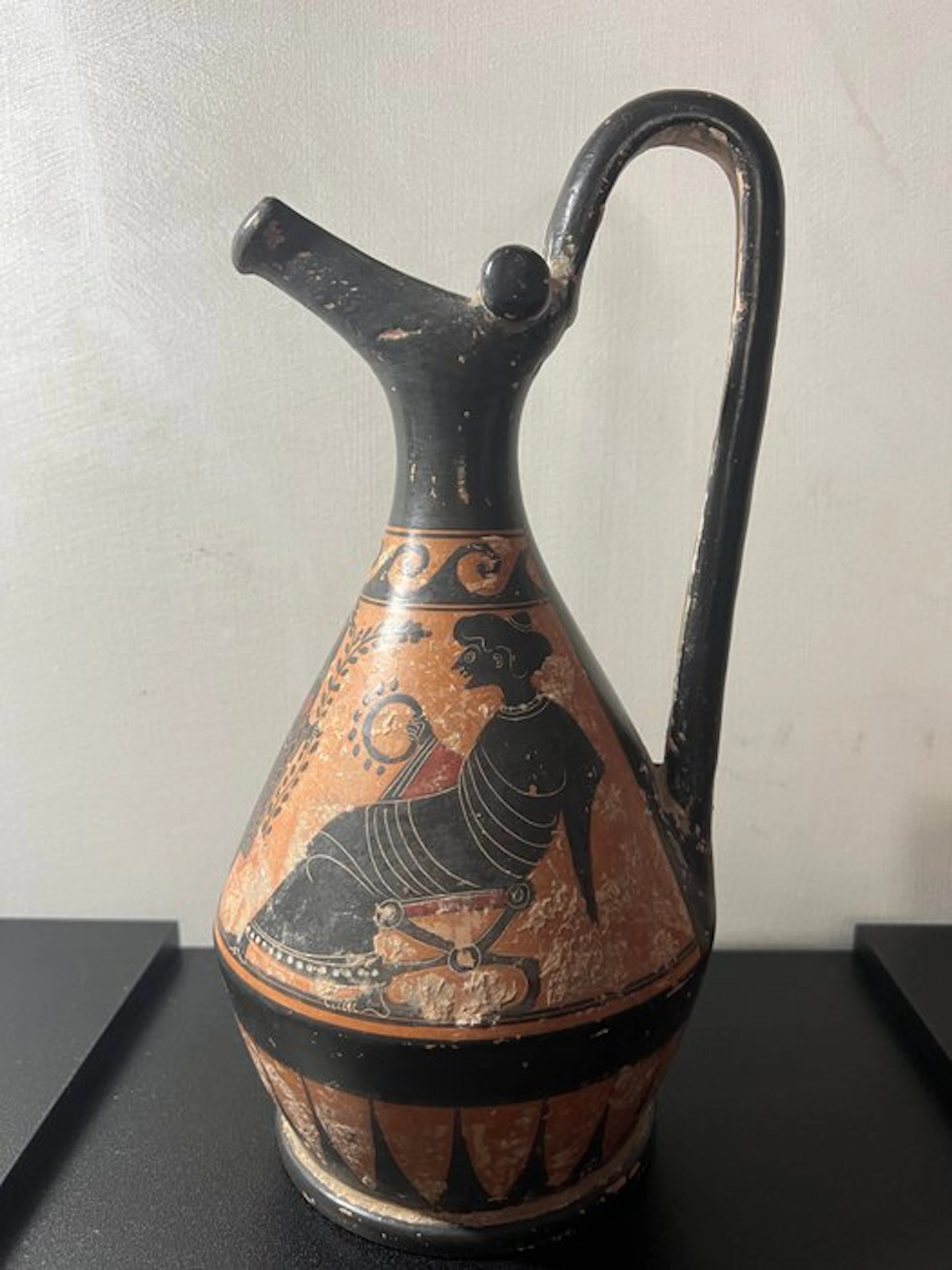 Replica of an Ancient Greek Ceramic Oinochoe - 30 cm