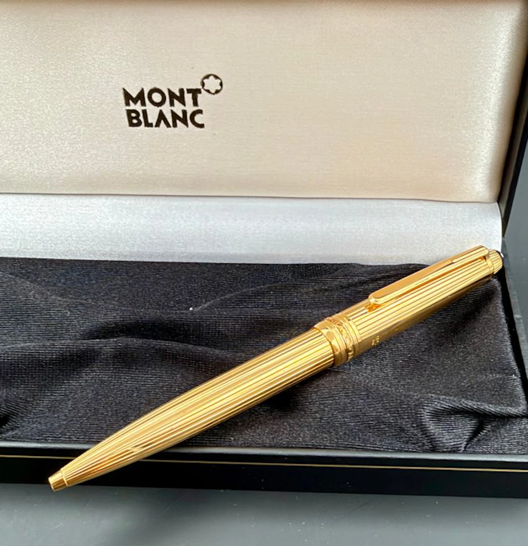 Montblanc - Meisterstück Solitaire Sterling Silver Gold Plated - Ballpoint pen