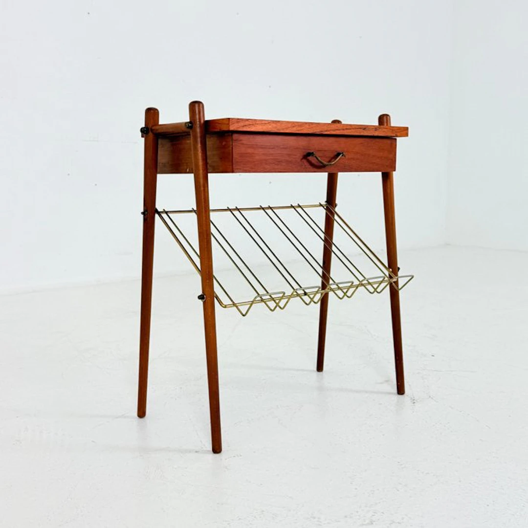 Sewing box - Teak - Vintage Side Table