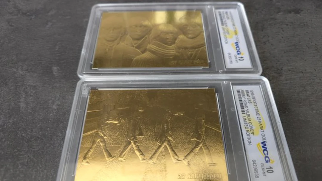 Beatles - 2x 23kt Gold Card Album Covers - 1996 - Limited edition