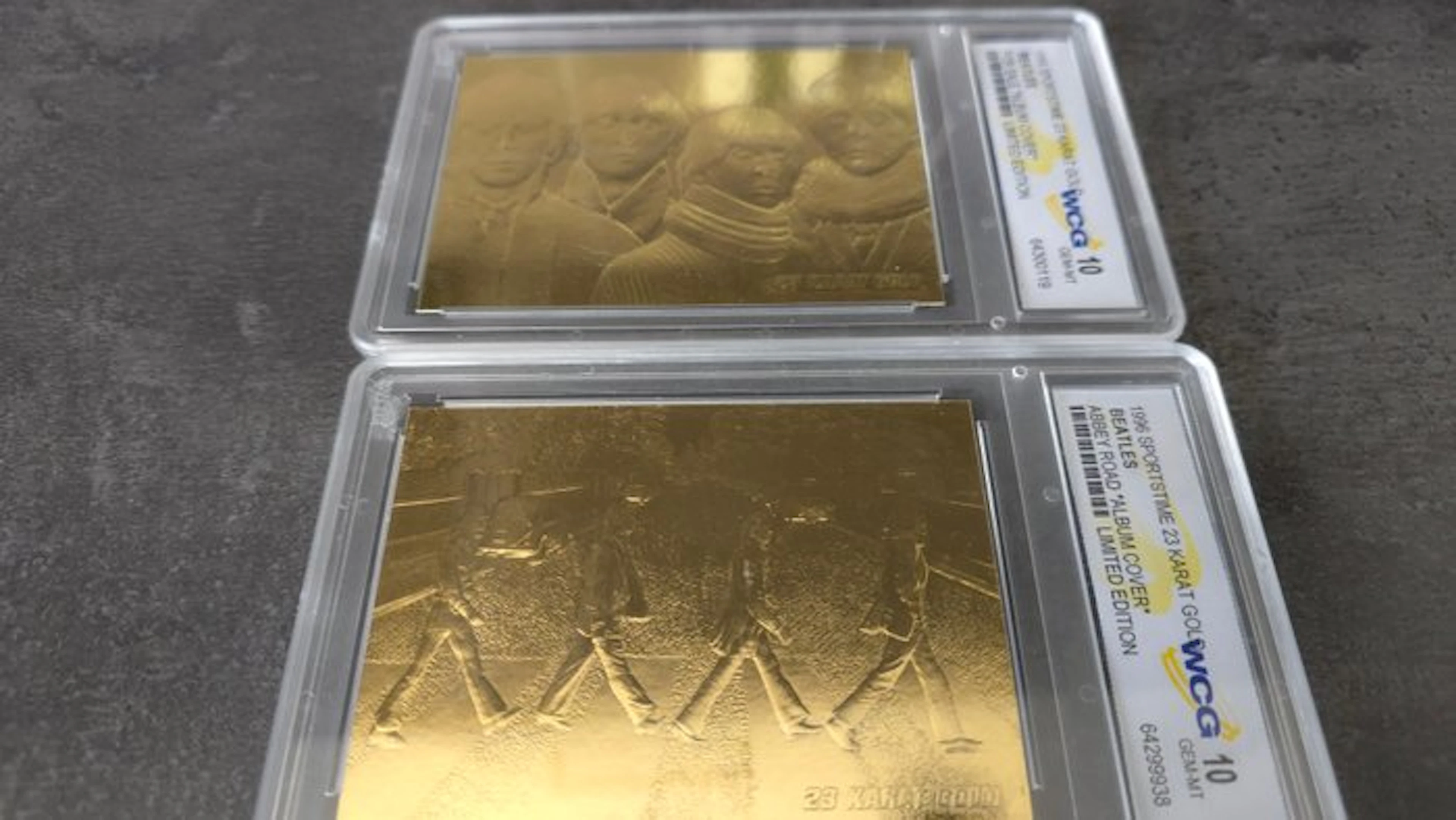 Beatles - 2x 23kt Gold Card Album Covers - 1996 - Limited edition