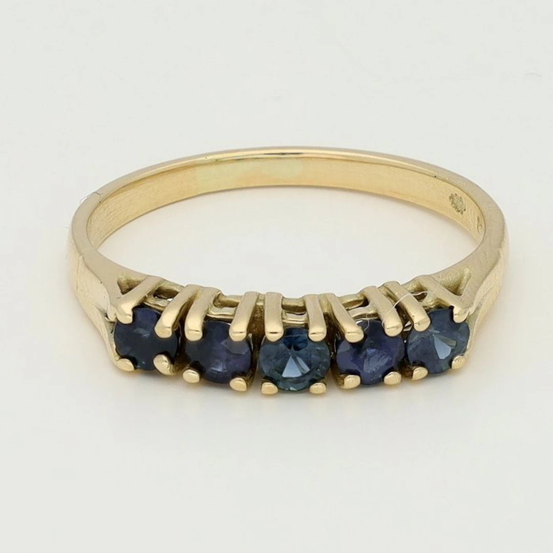 Ring - 14 kt. Yellow gold - Sapphire