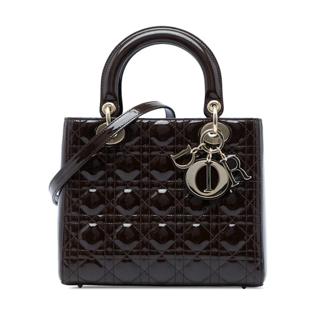 Christian Dior - Medium Patent Cannage Lady Dior - Bag